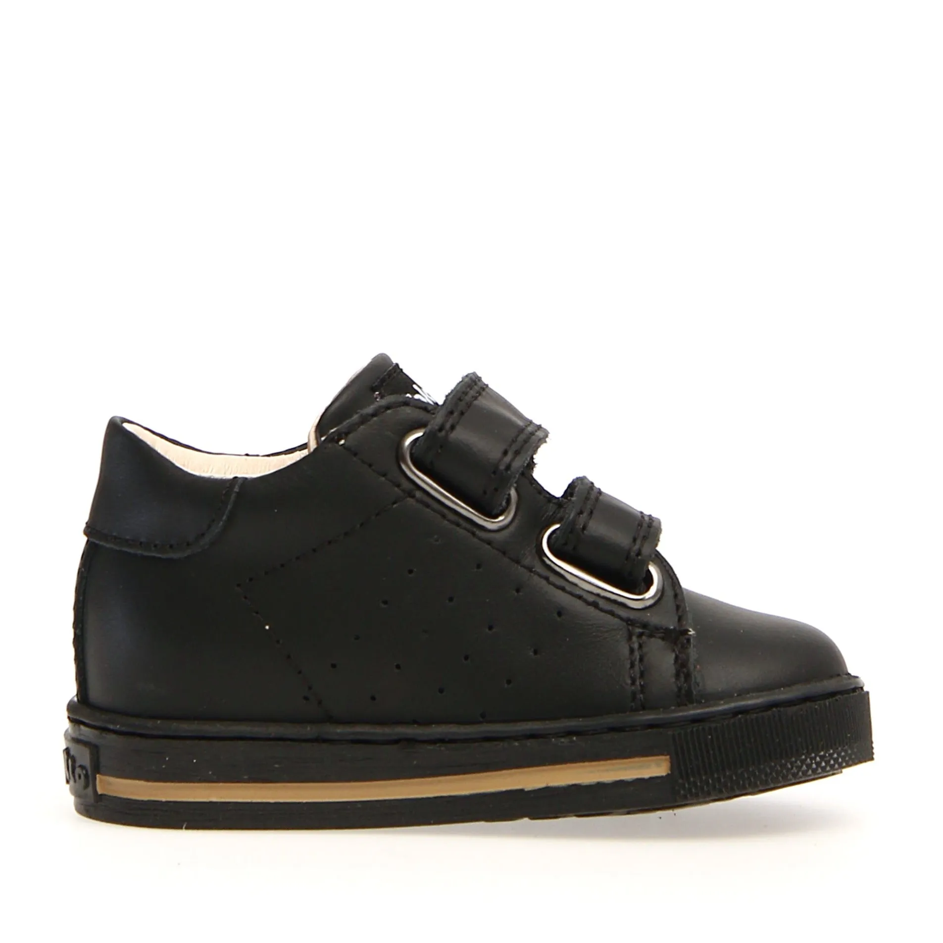 Stylish Kids Falcotto Boy's and Girl's  Venus VI Star Sneaker Shoes, Black - Taupe