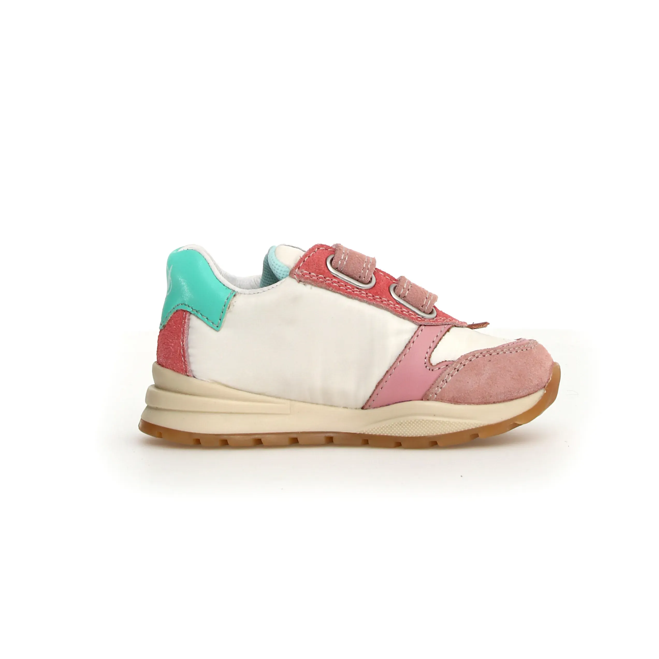suede upper Naturino Girl's Quelly 3 Vl Sneakers - Pink / Milk