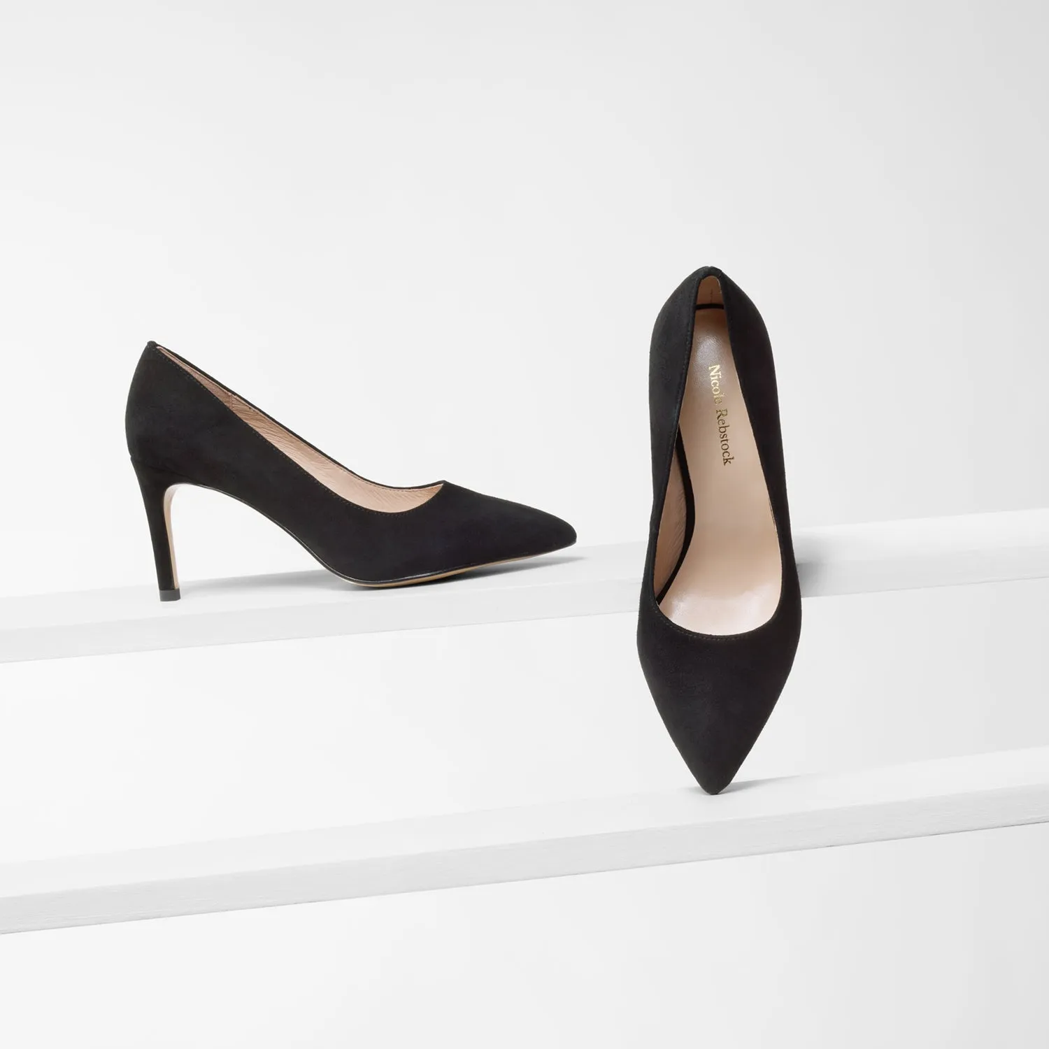 Summer Heels Nemesis 78mm Heel | Black suede