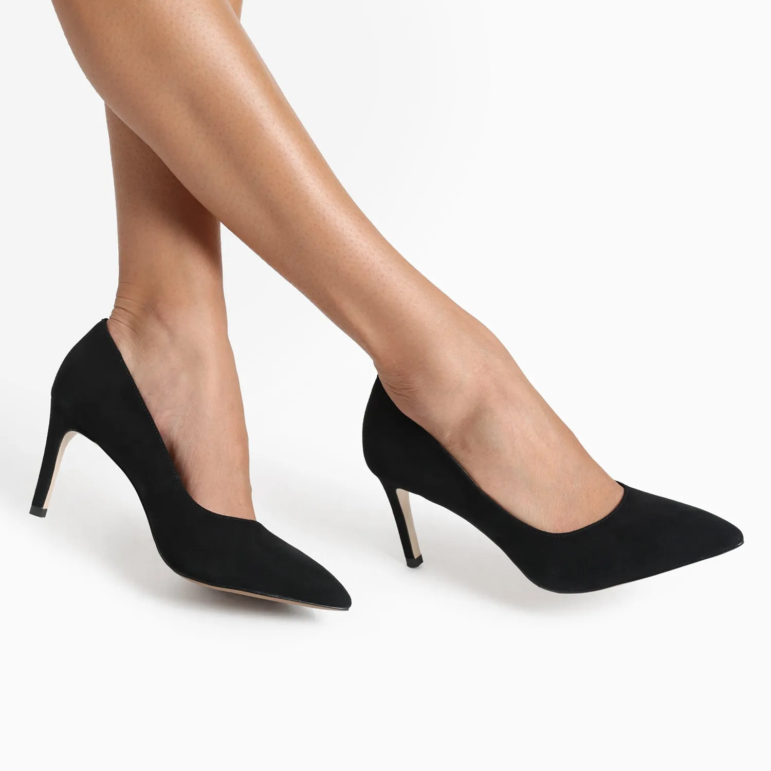 Summer Heels Nemesis 78mm Heel | Black suede
