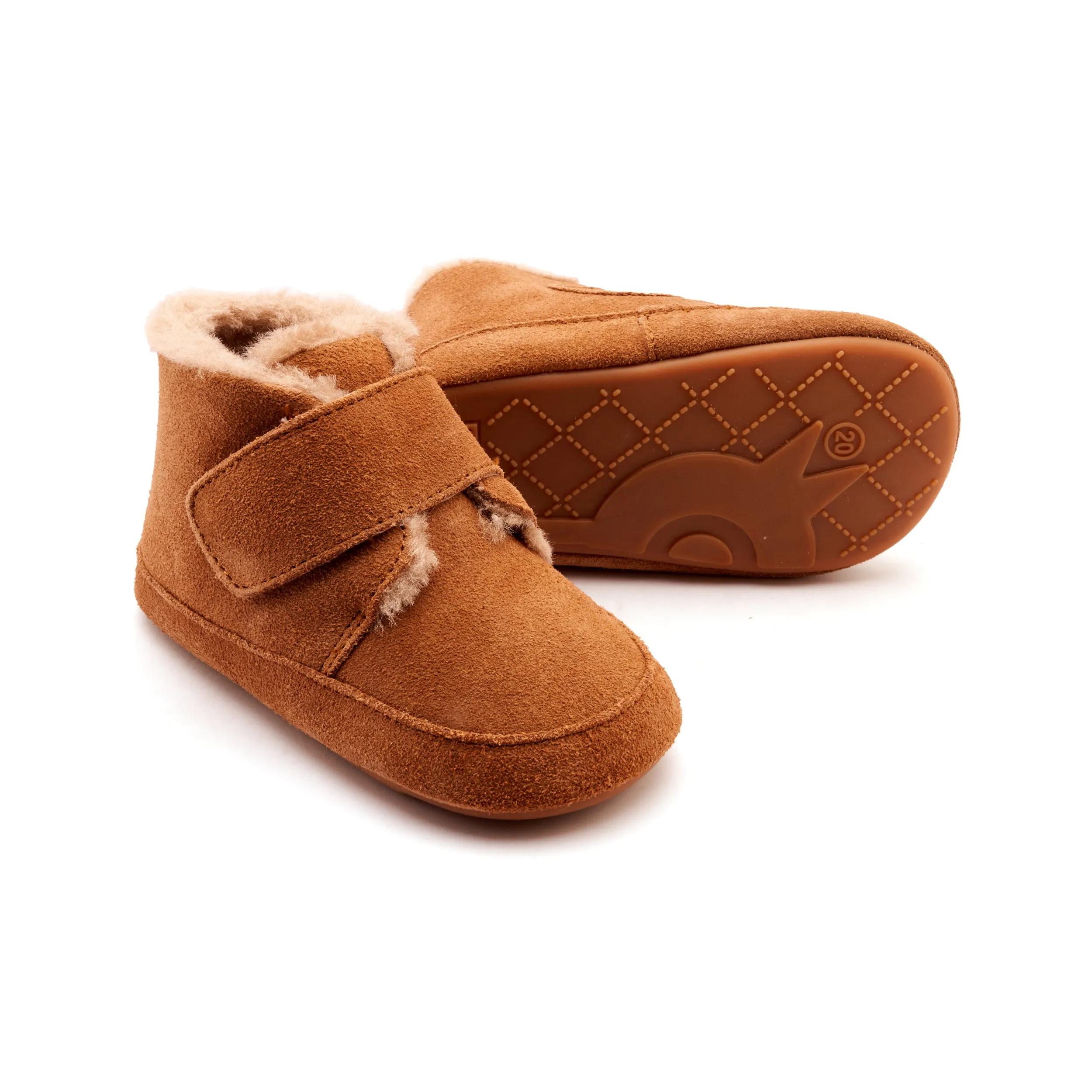 summer shoes Old Soles Boy's and Girl's Shloofy Casual Shoes - Tan Suede