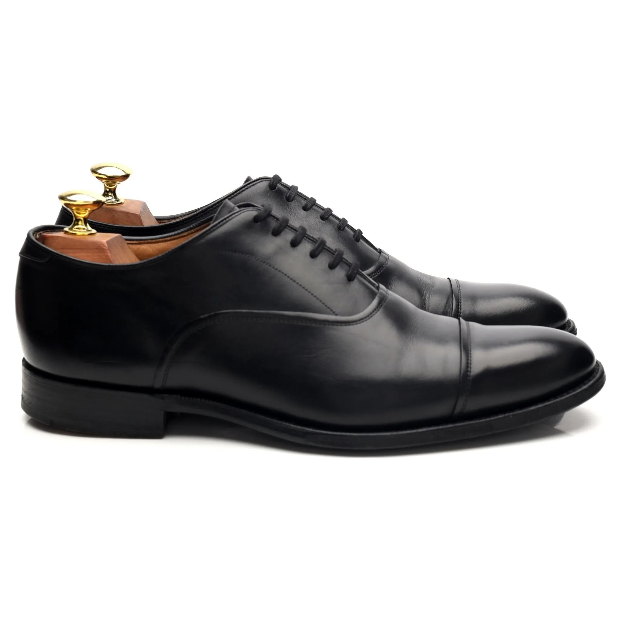 'Buckden' Black Leather Oxford UK 7.5 F Fit Leather