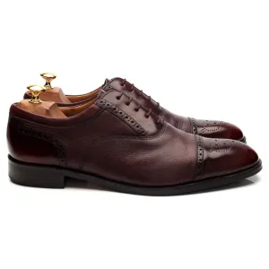 'Woodstock' Burgundy Leather Oxford Brogues UK 9 G Sophisticated Comfort