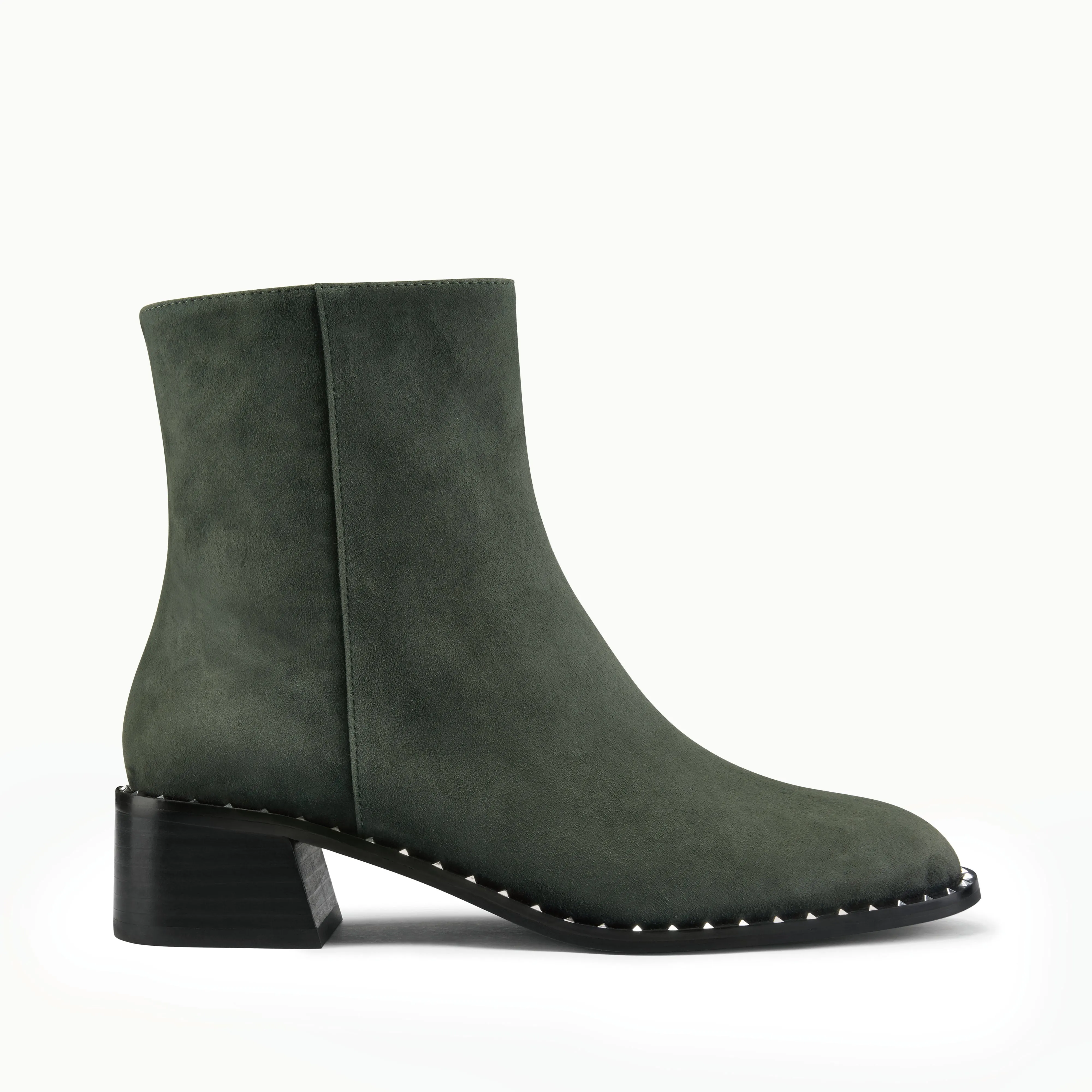 Versatile Performance Trail Use Bordeaux Ankle Boot | Dark moss suede