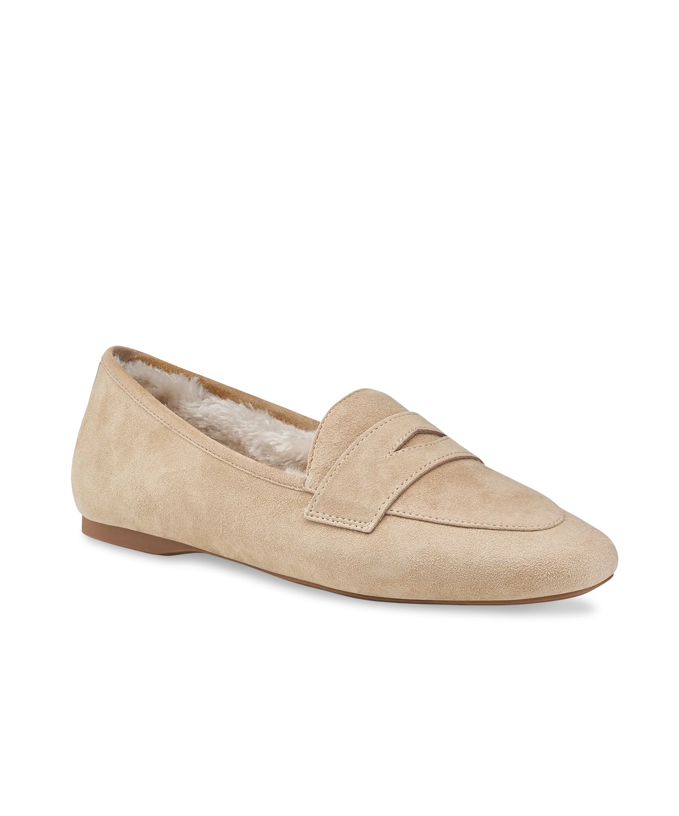 Cocktail Party Stylish Slip-on Shoes The Vesper - Biscuit Suede Faux Fur