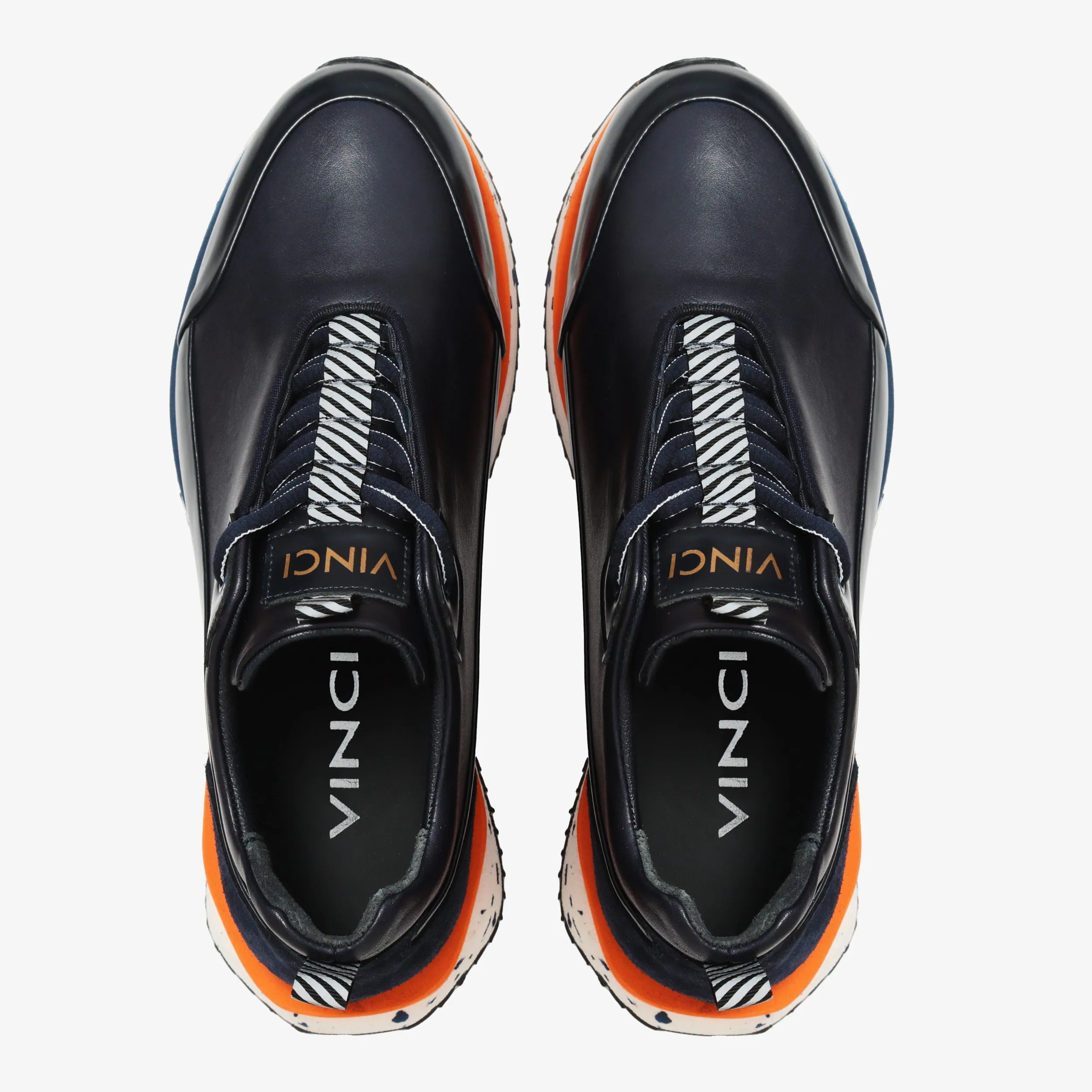 Tailored The Milford Navy Blue  Leather Men Sneaker