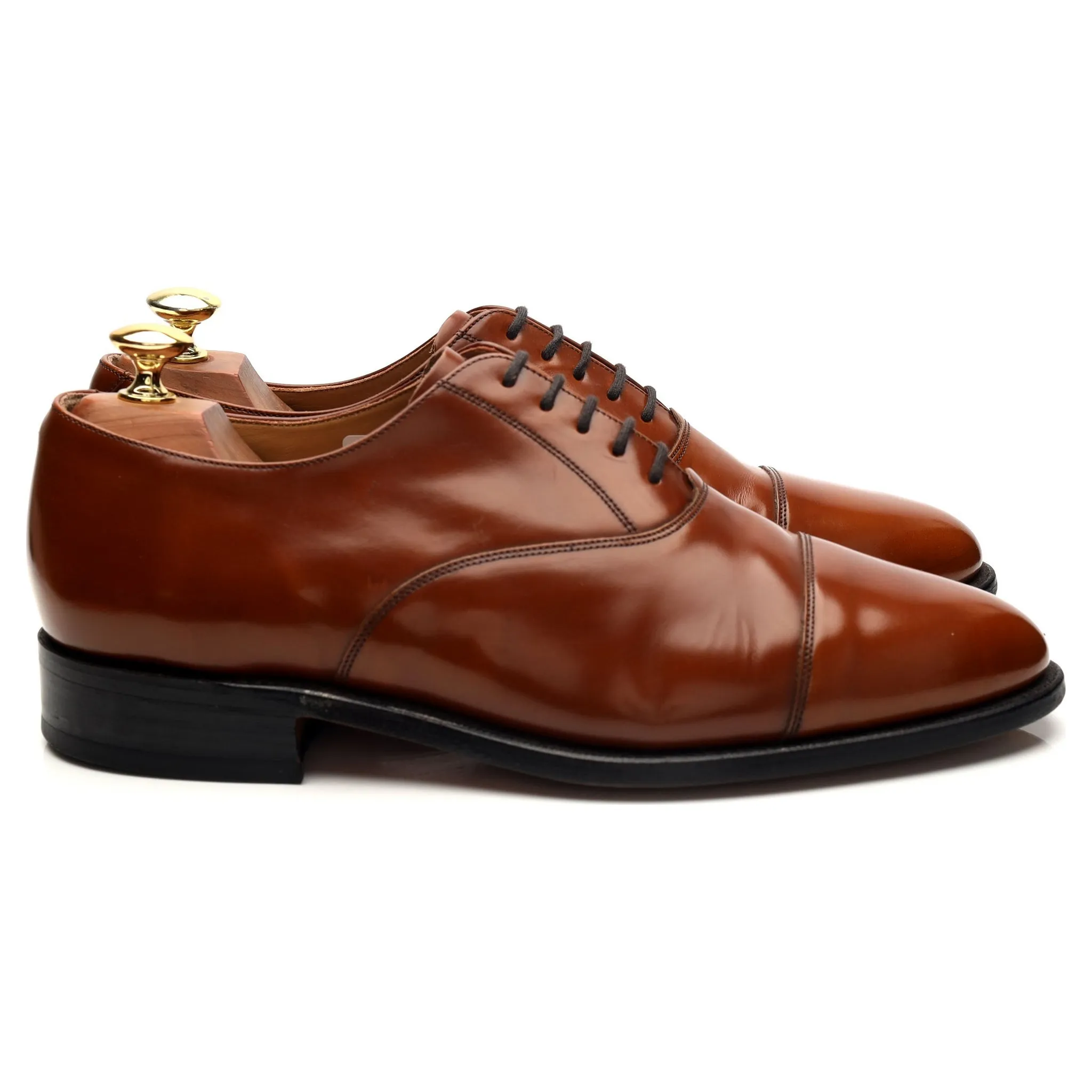 Simple Class Tan Brown Leather Oxford UK 8 G