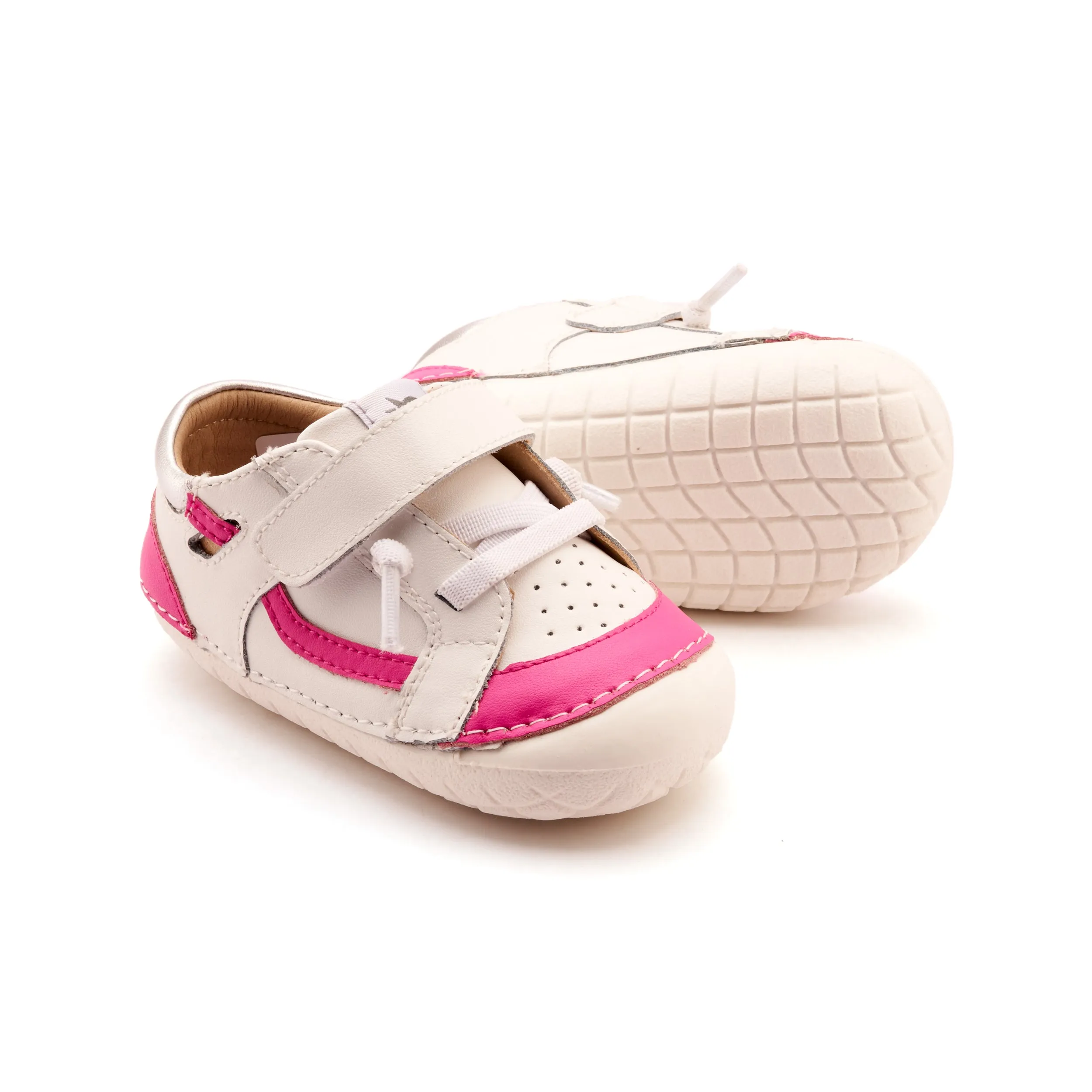 tennis shoes Old Soles Girl's Windy Pave Casual Shoes - Snow / Rosy / Silver