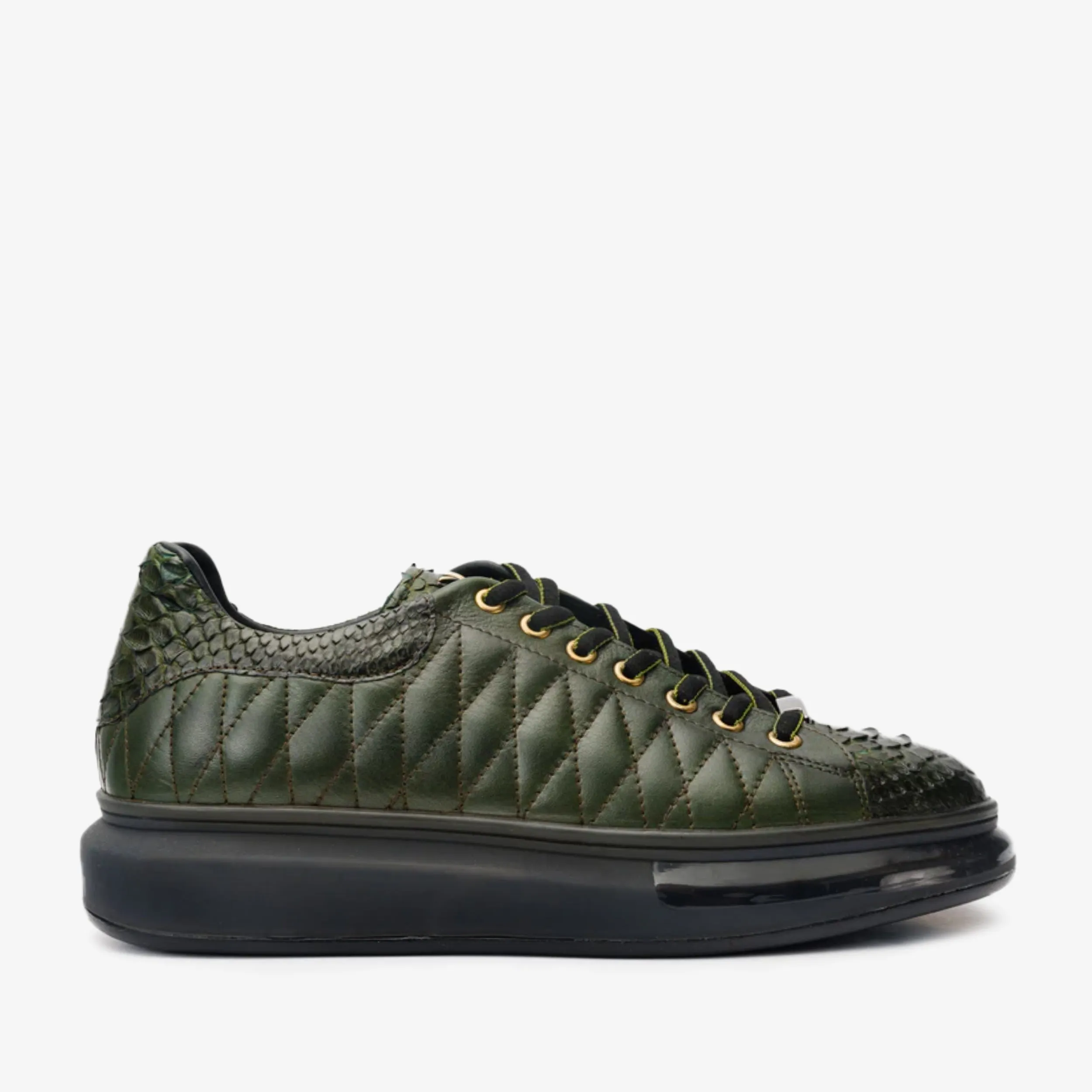 water proof The Adler Green Snk Leather Men Sneaker Limited Edition
