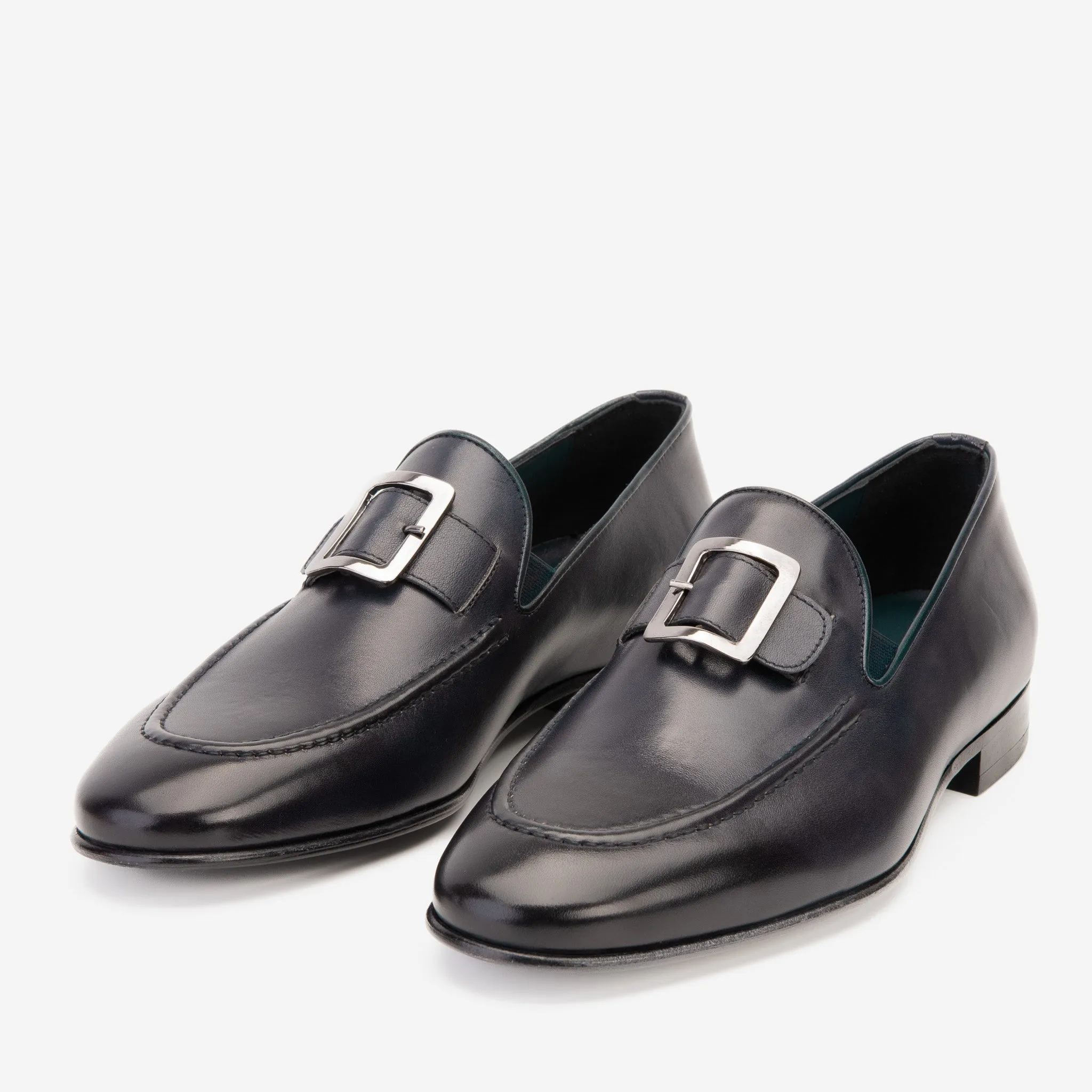The Astoria Navy Buffalo Leather Mens Loafer Resort