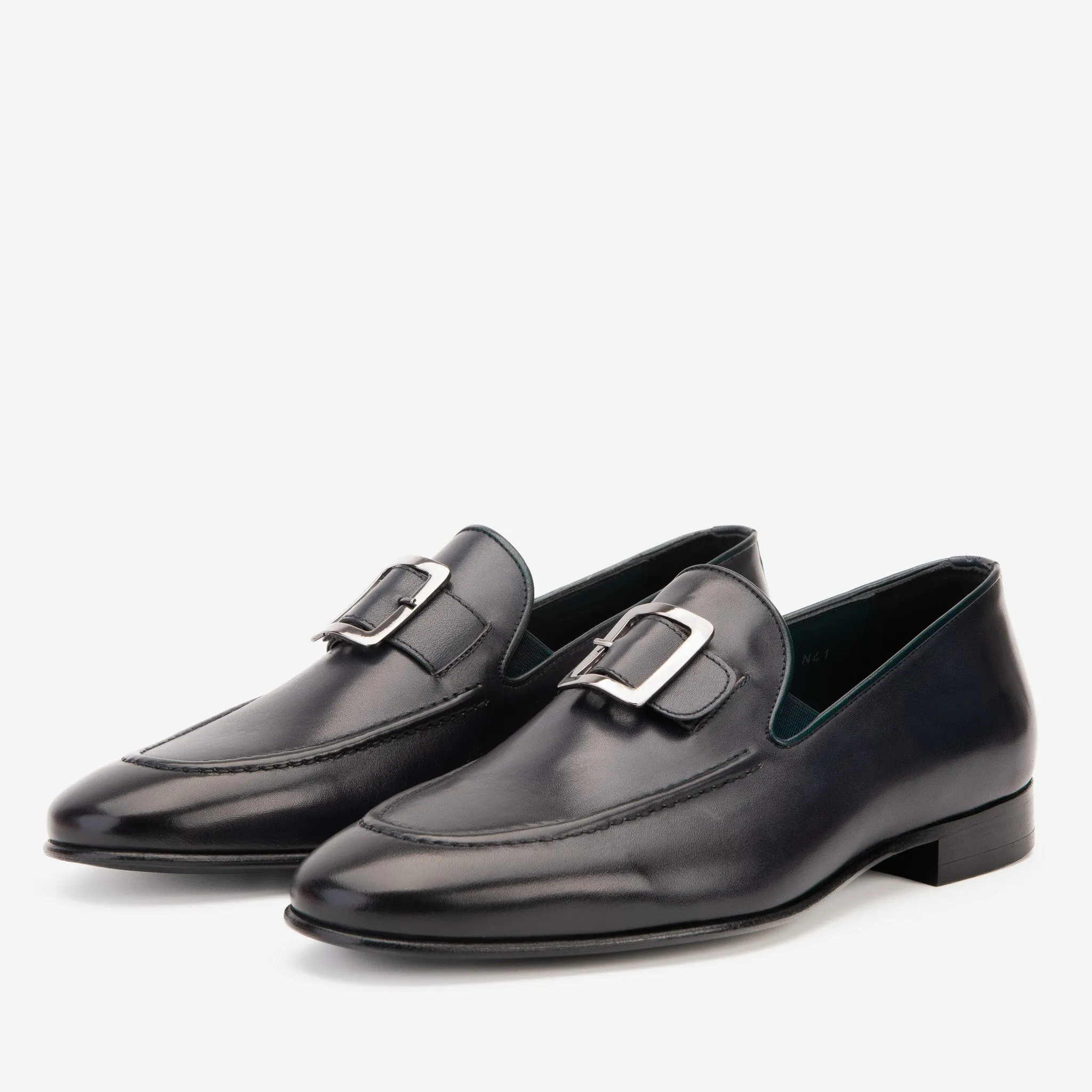 The Astoria Navy Buffalo Leather Mens Loafer Resort