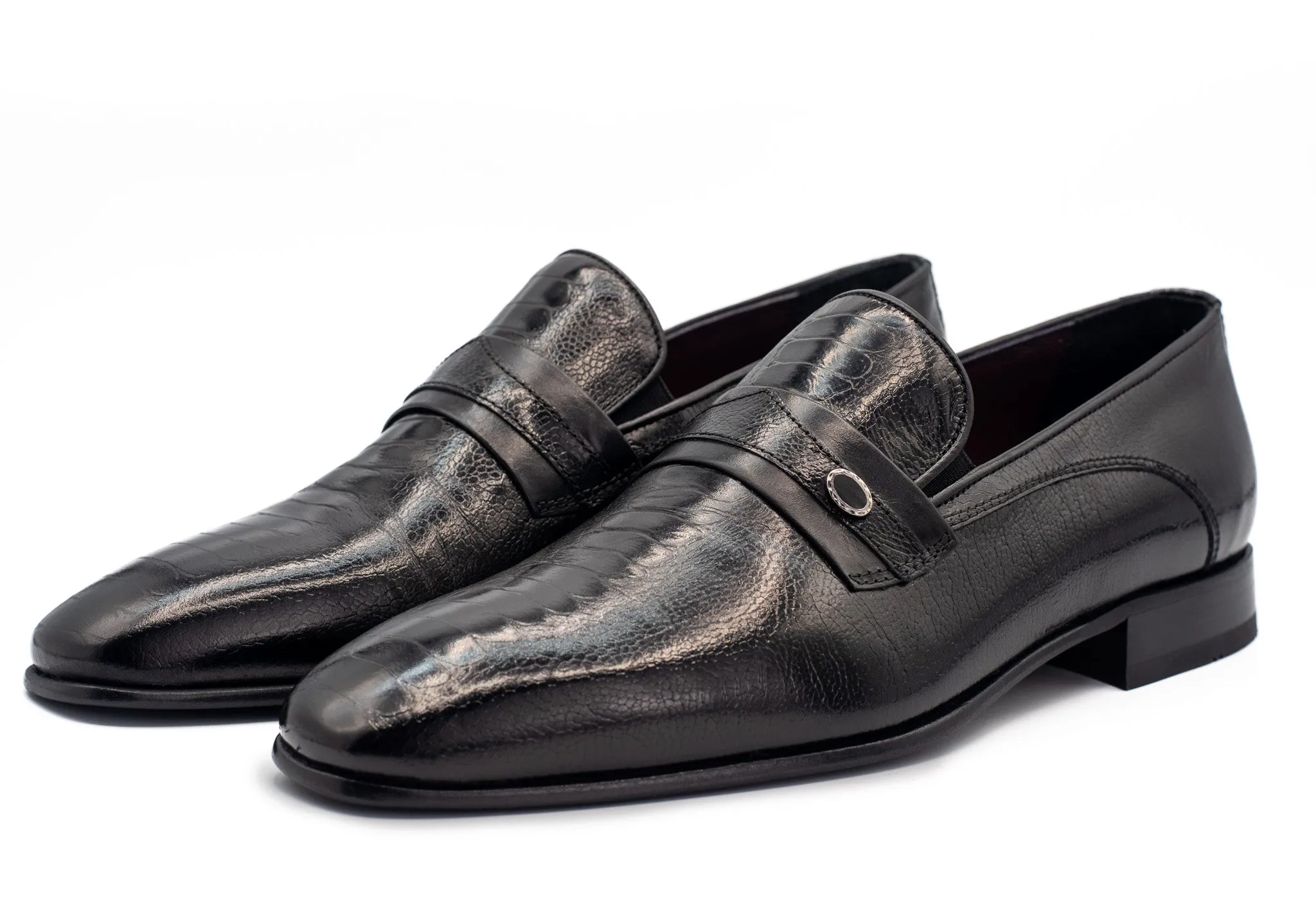 The Bangkok Black Penny Loafer Men Shoe Fresh-Air