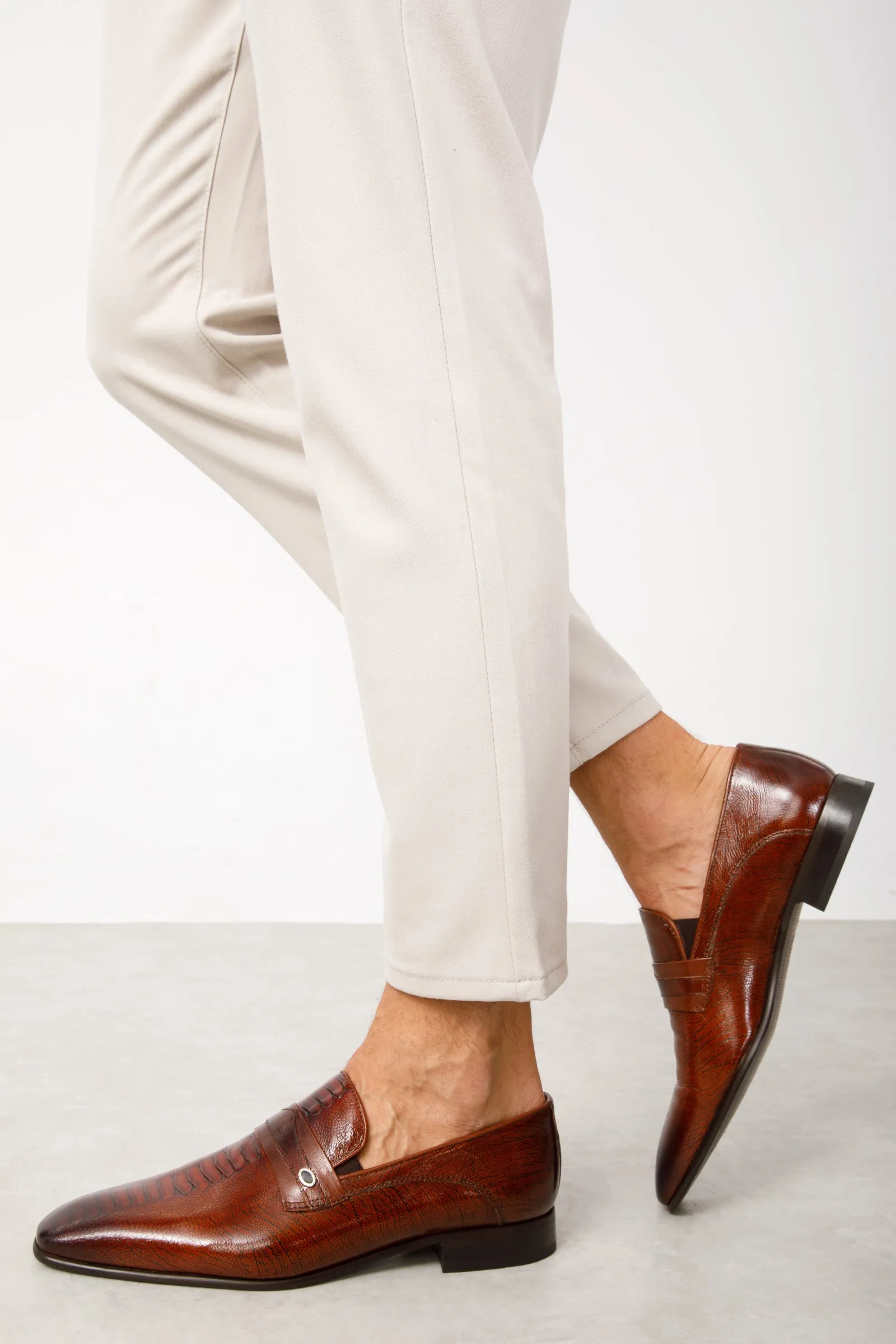 The Bangkok Tan Penny Loafer Men Shoe sports