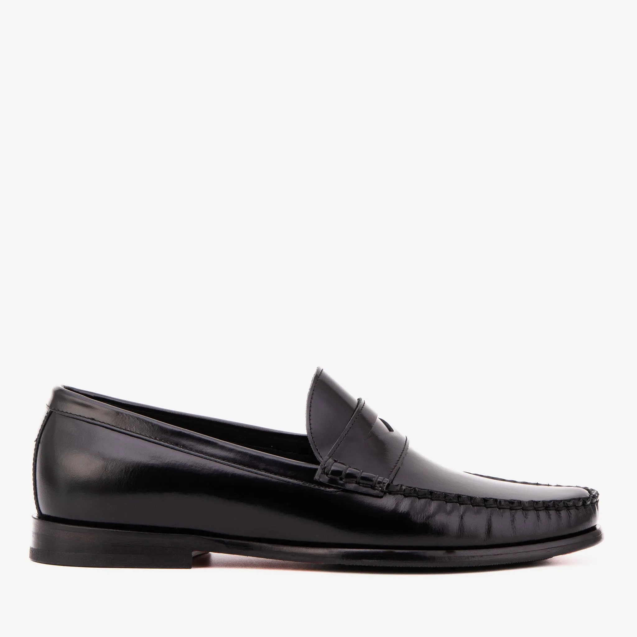 The Belmont Black Polished Leather Men Loafer Comfortable Insole