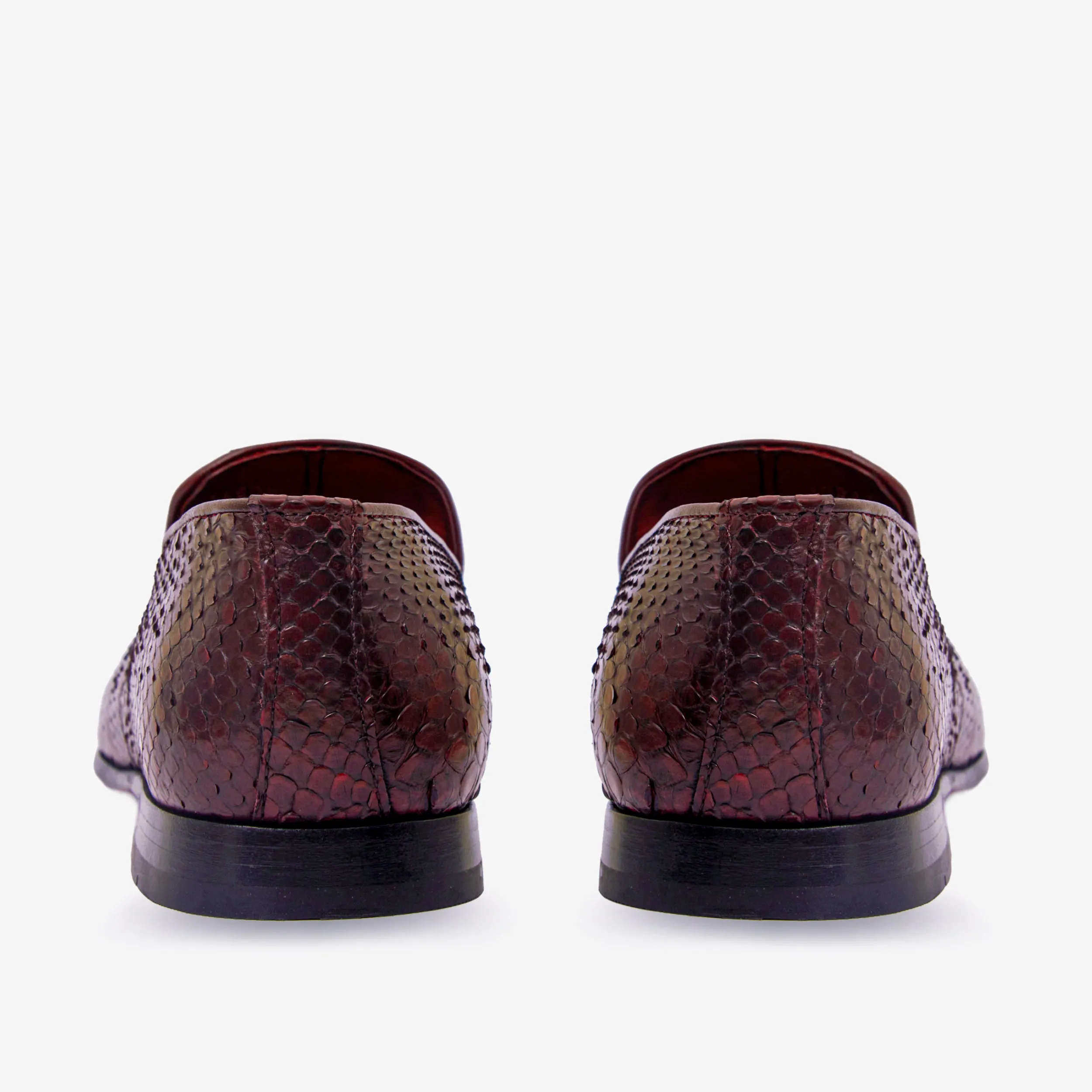 The Bethesda Burgundy Pyhtn Skin Leather Tassel Loafer Men Shoe Cycle-Fit