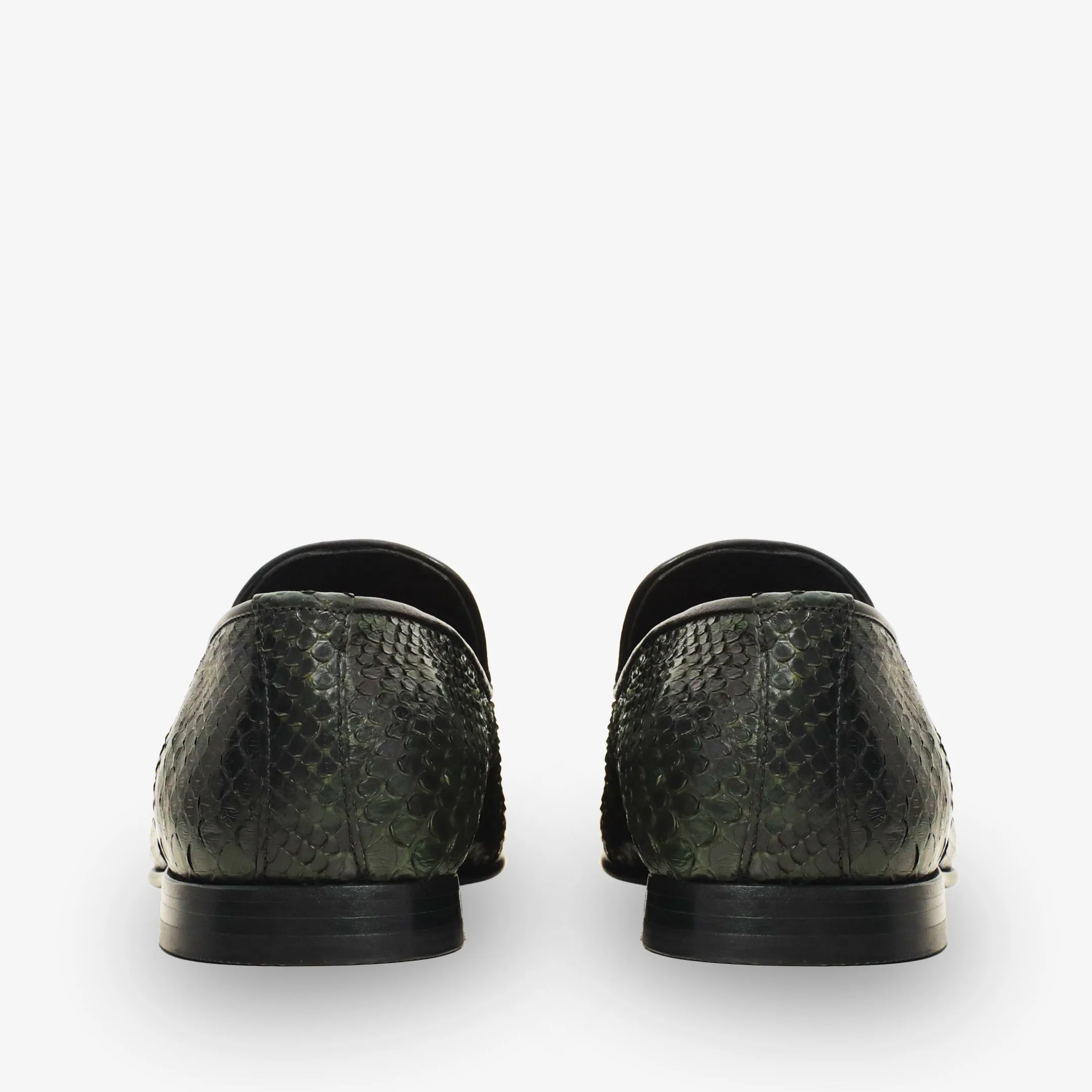 The Bethesda Green Pyhtn Skin Leather Tassel Loafer Men Shoe Pointed-Toe