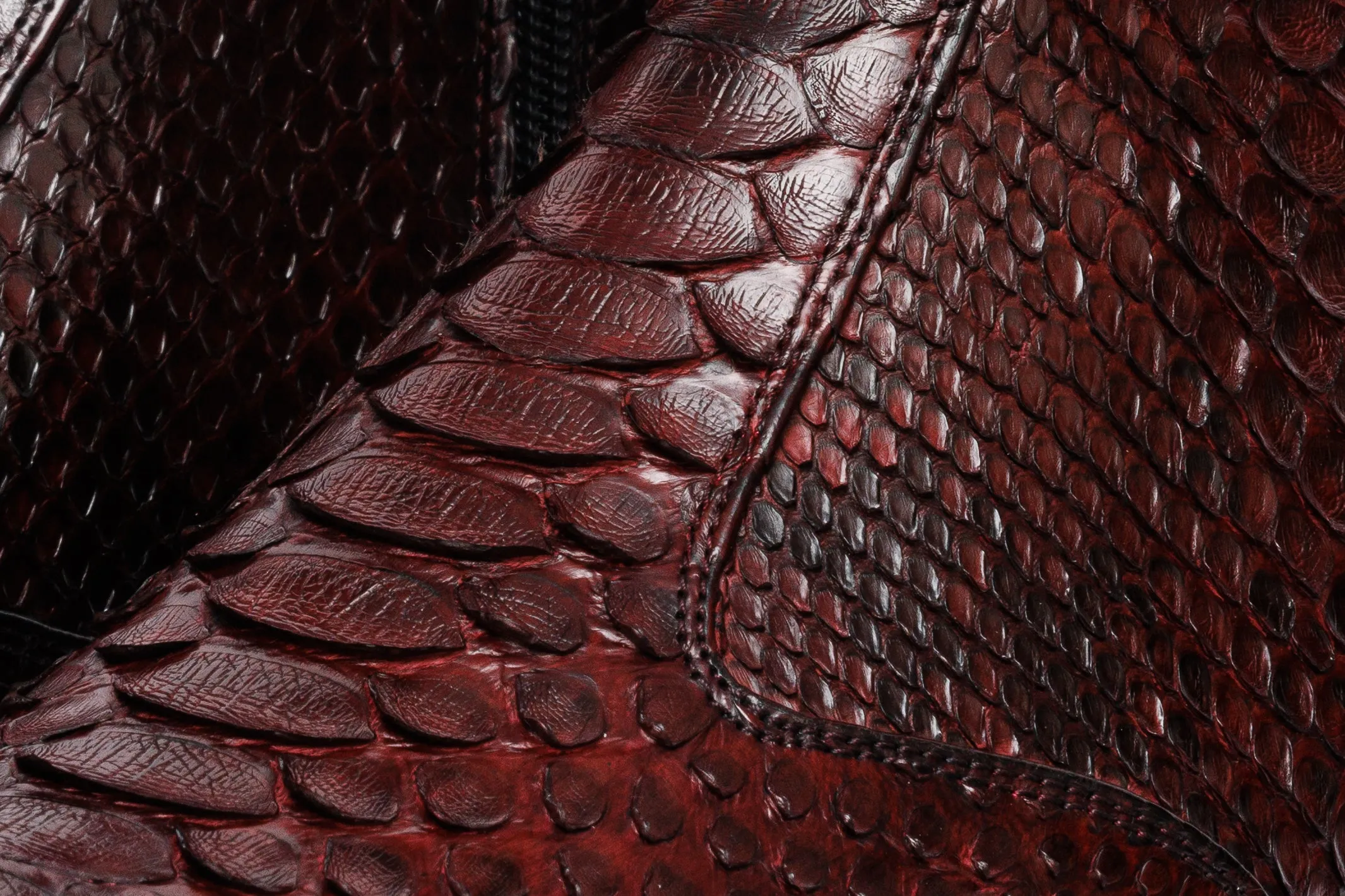 The Boss Burgundy Pythn Snk Zip-Up Leather Men Boot Limited Edition Lace Up Style