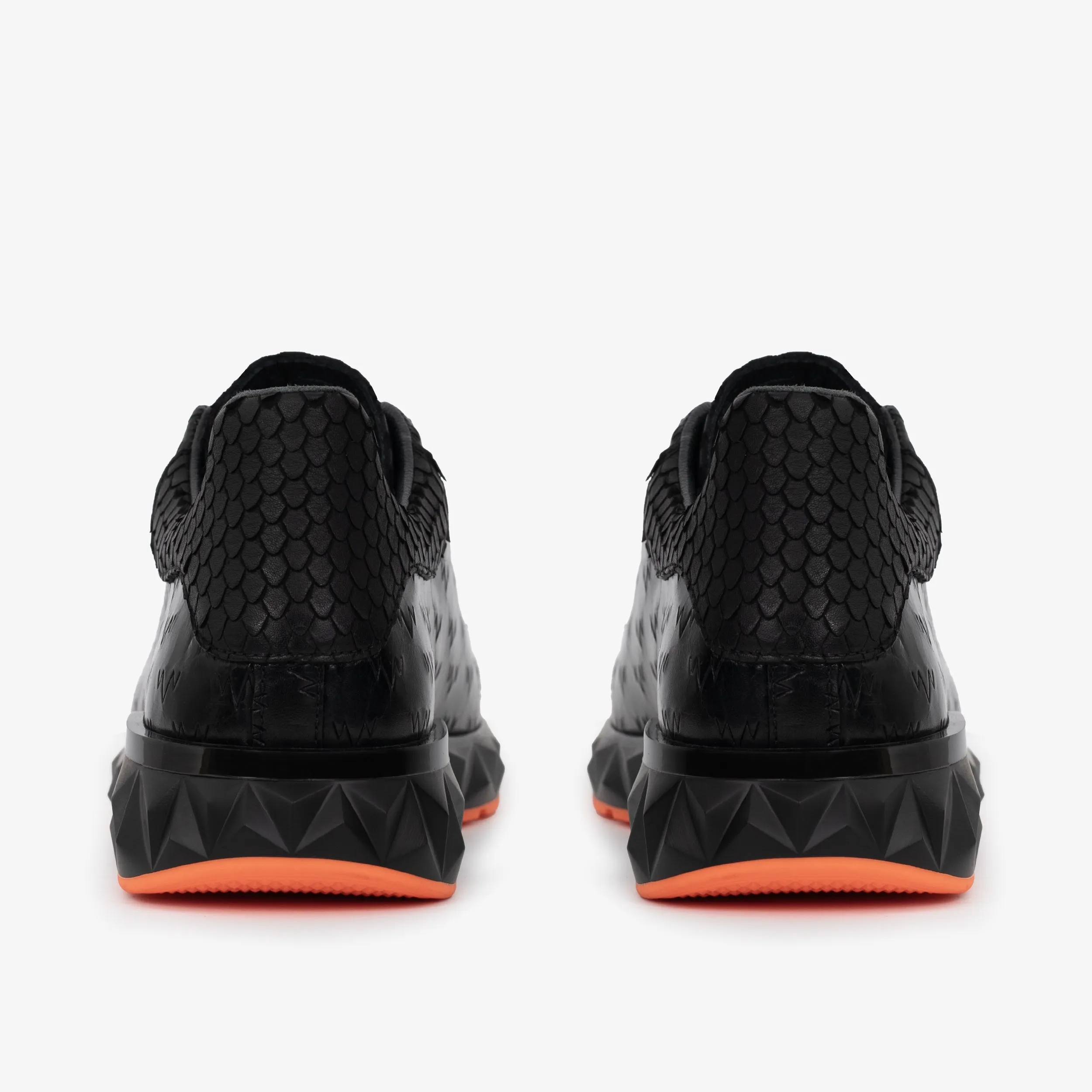 The Caesars Black Leather  Men Sneaker Secure-Lock