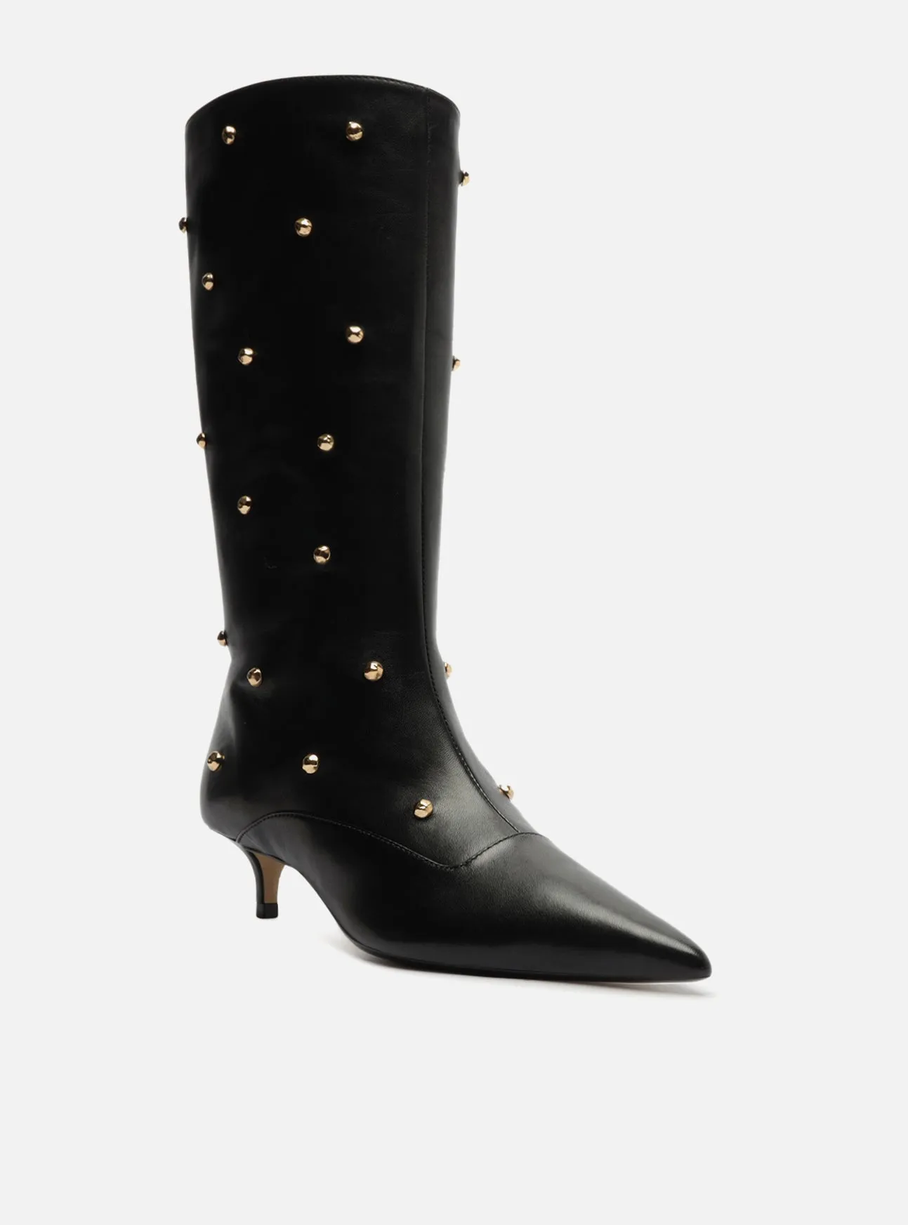 The Campaign Leather Boot High-Waisted Heels
