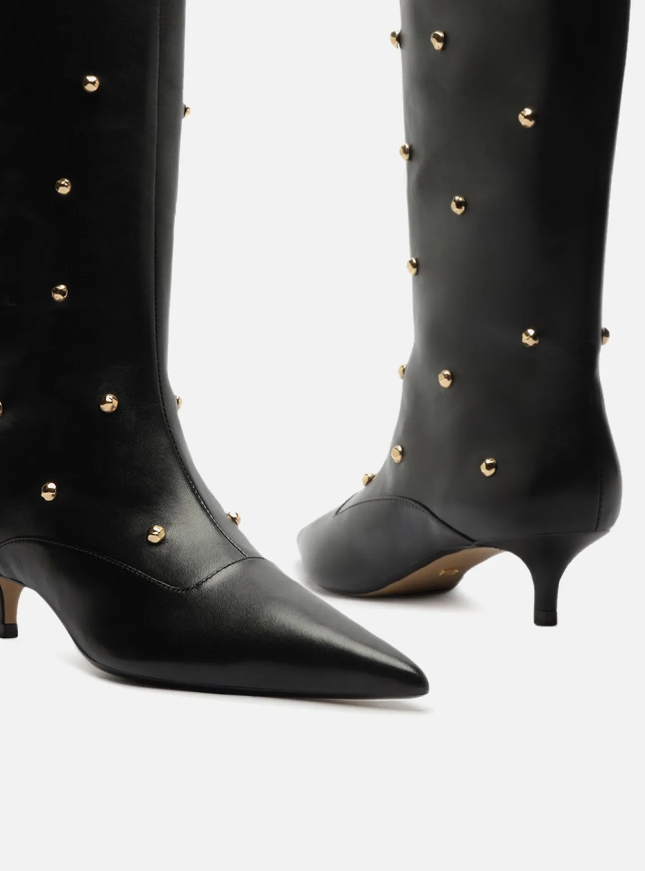 The Campaign Leather Boot High-Waisted Heels