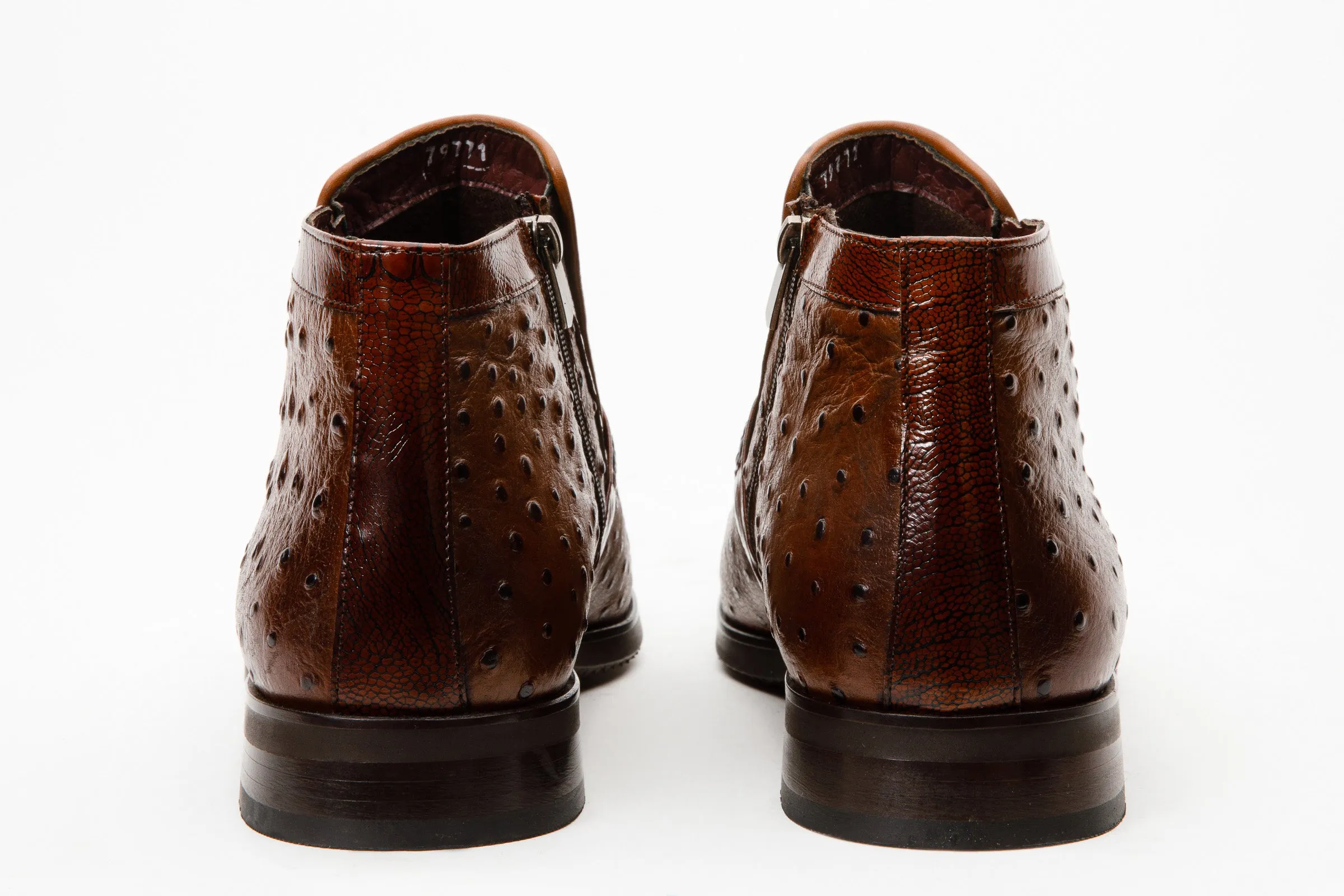 The Dallas Tan Leather Bit Ankle Zip-Up Dress Men Boot Stride-Boost