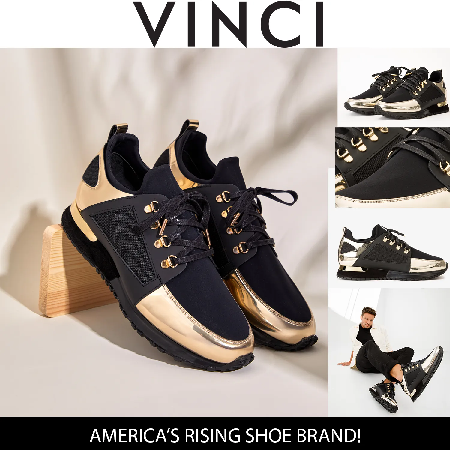 The Emir Gold Leather Men Sneaker Limited Edition Desert-Core