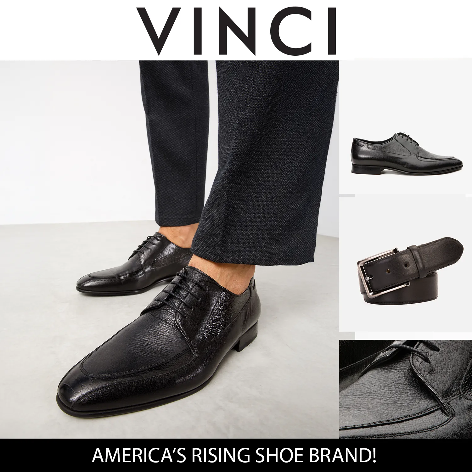 The Gardi Black Leather Derby Men Shoe Thick-Sole