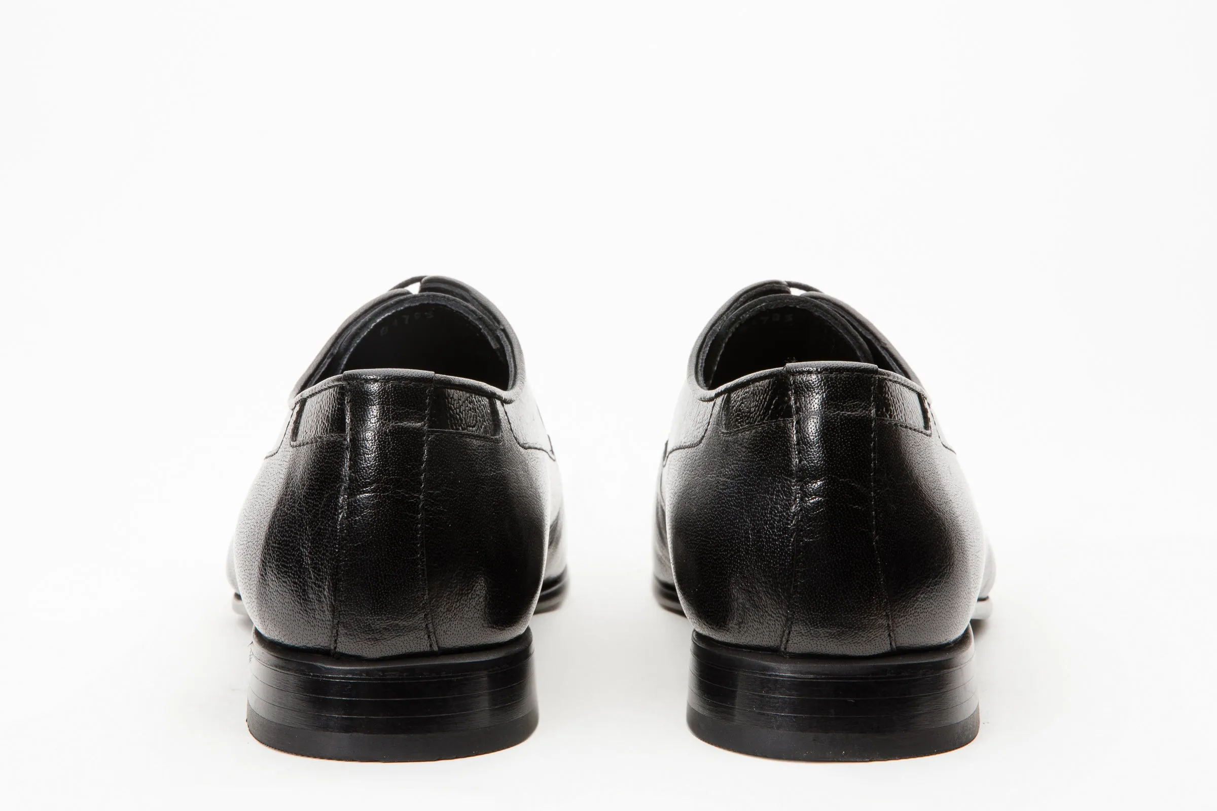 The Gardi Black Leather Derby Men Shoe Thick-Sole