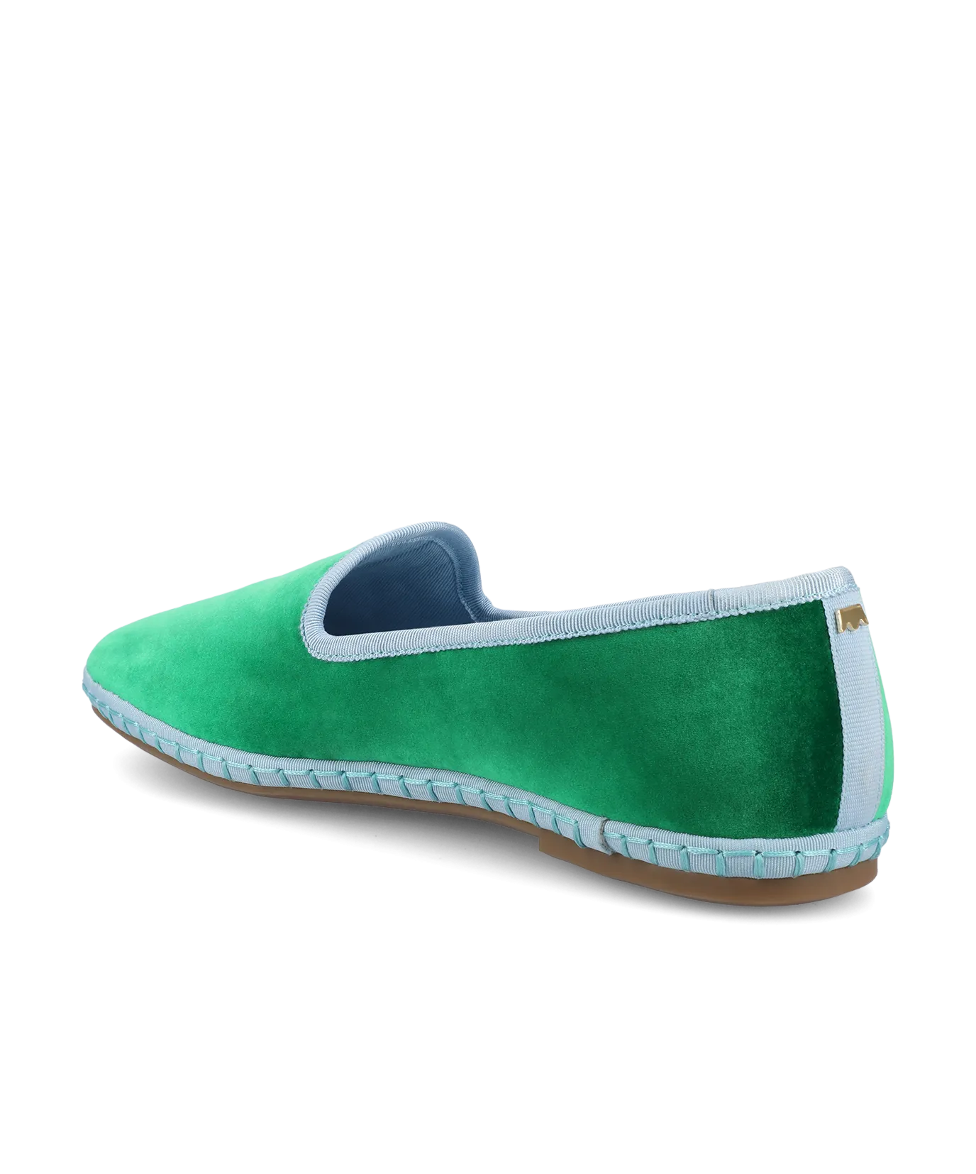 The Heron - Kelly Green Velvet Casual Slip
