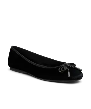 The Hummingbird - Black Velvet Jeweled Bow Coral View Moisture Wicking Fabric