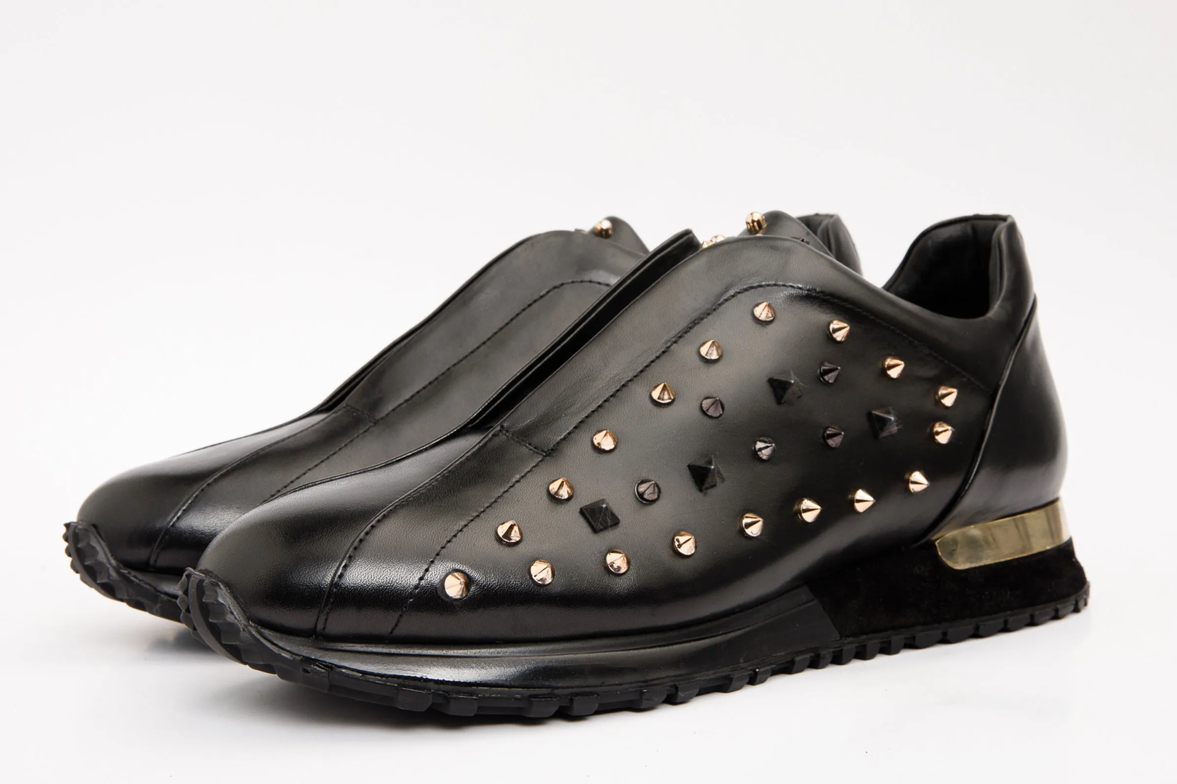 The Infanta Black Spike Leather Men  Sneaker Limited Edition Neutral