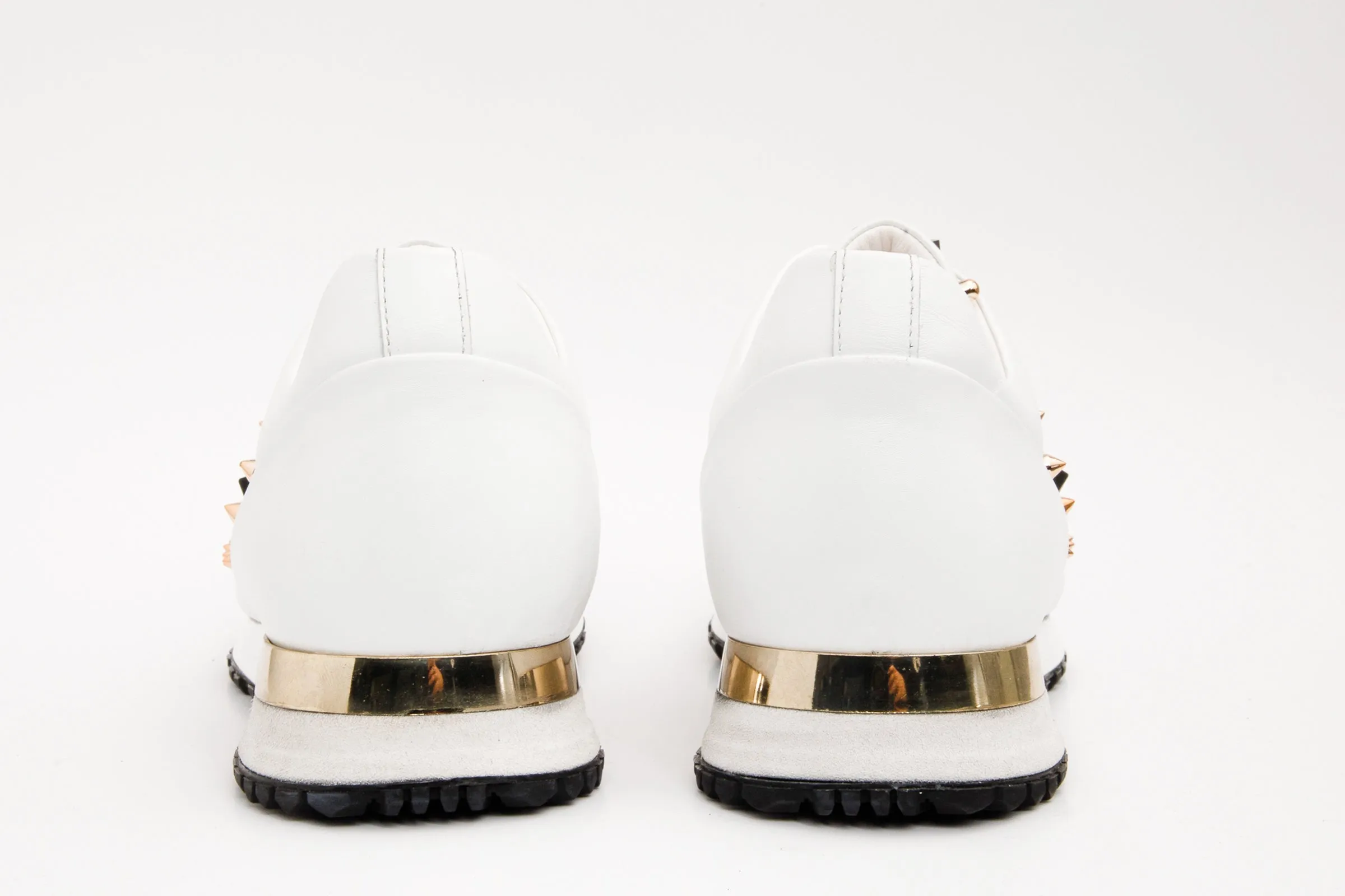 The Infanta White Spike Leather Men Sneaker Limited Edition Zebra-Print