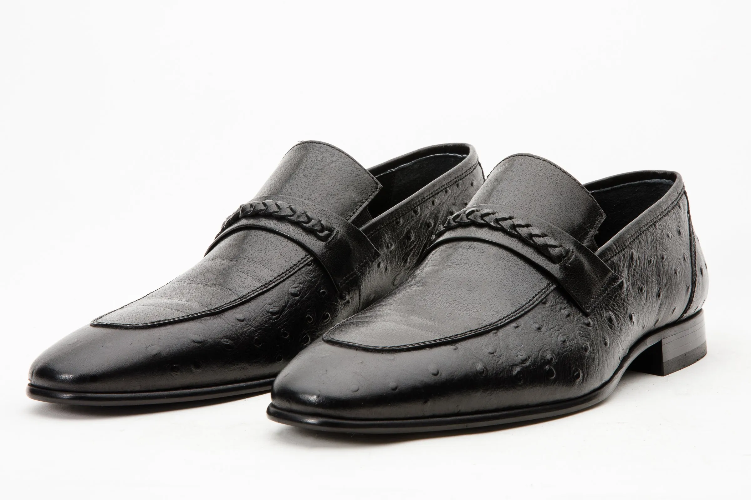 The Johannesburg Black Leather Dress Loafer Men  Shoe futuristic