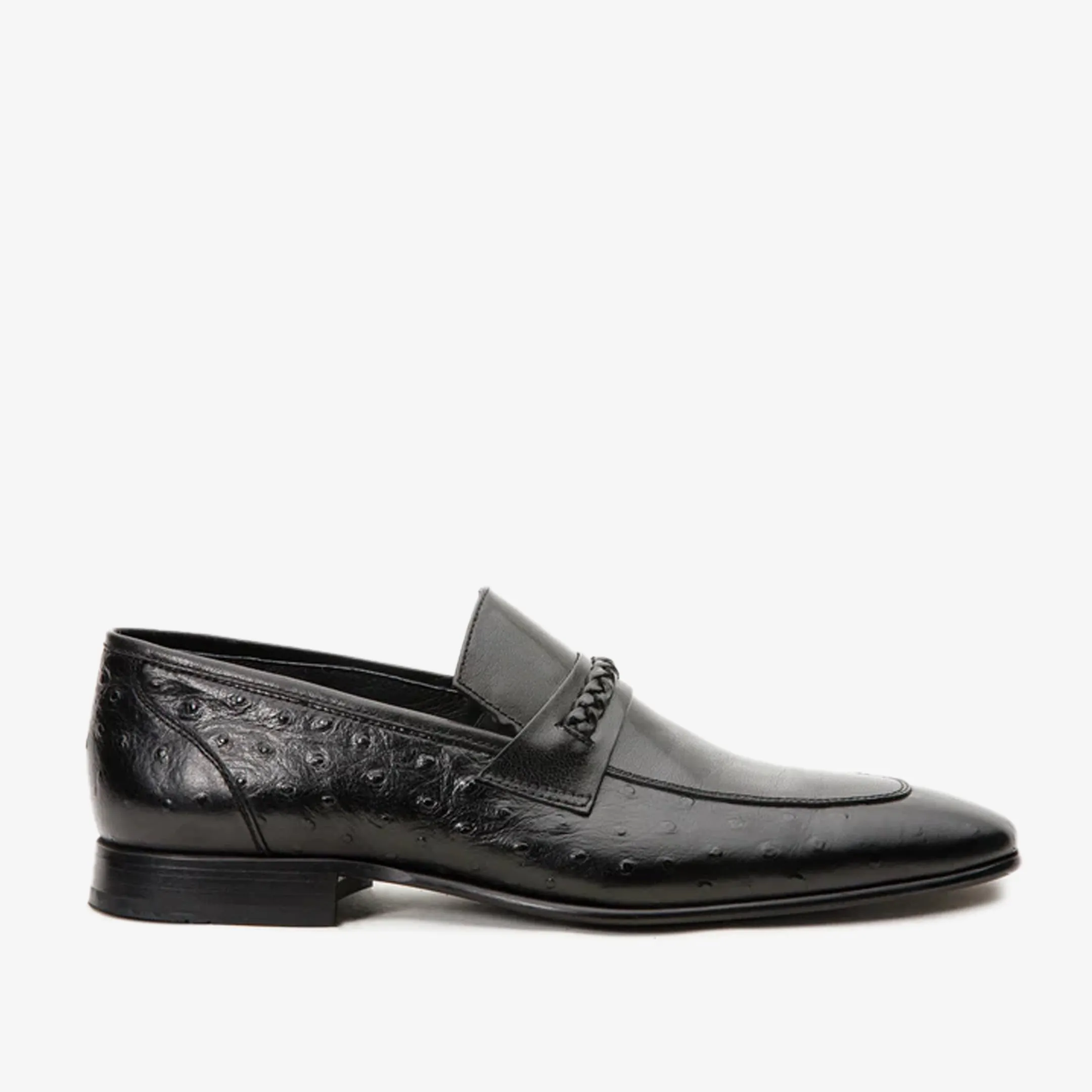 Kids Play Corner Style The Johannesburg Black Leather Dress Loafer Men  Shoe