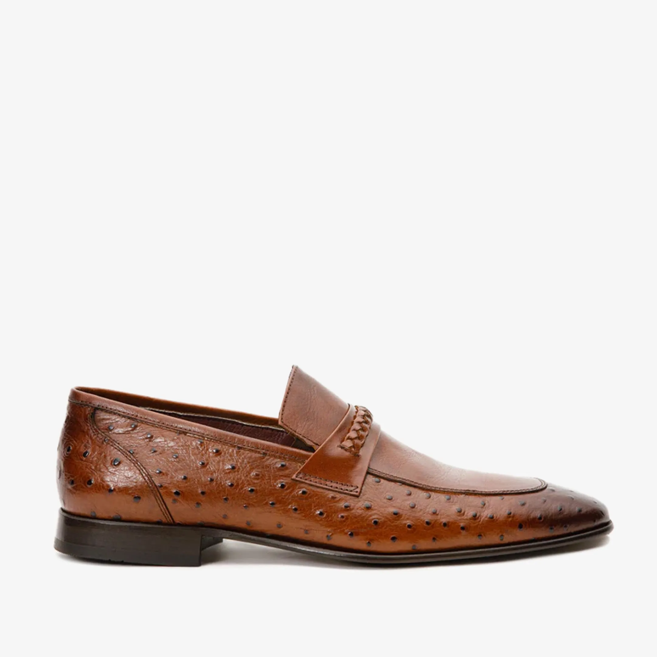 Best Seller The Johannesburg Brown Leather Dress Loafer Men  Shoe