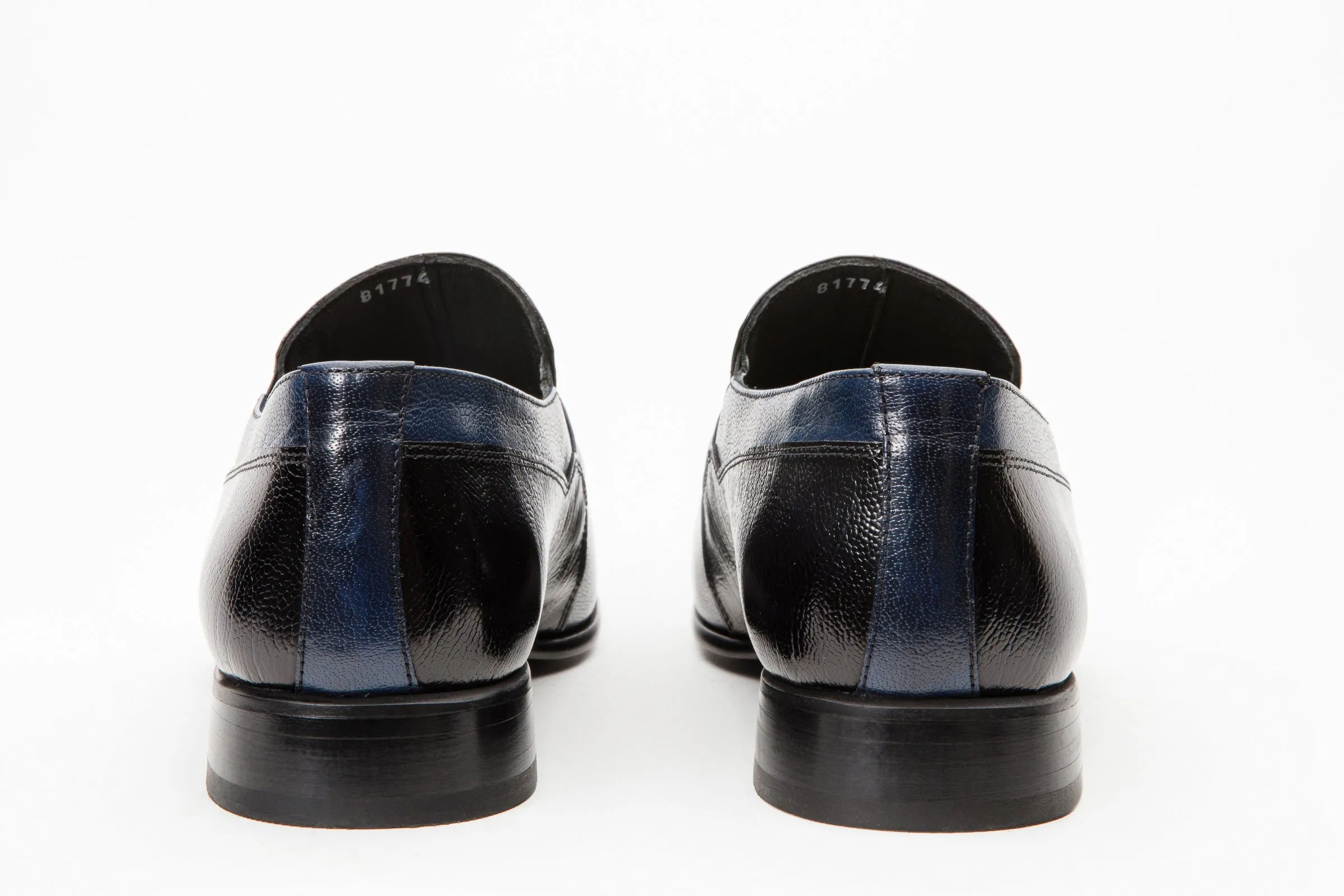 The Kazablanka Navy Leather Bit Loafer Men  Shoe Balance-Tech