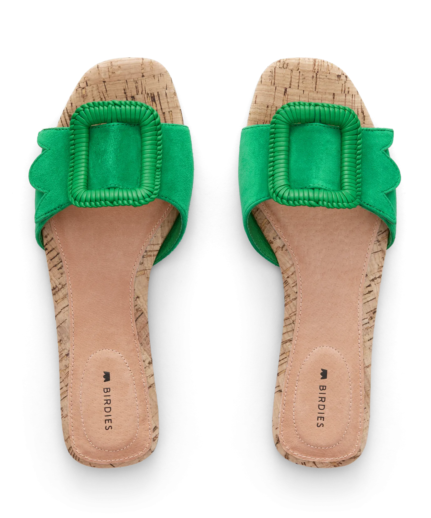 The Kiwi - Kelly Green Suede Light Mesh