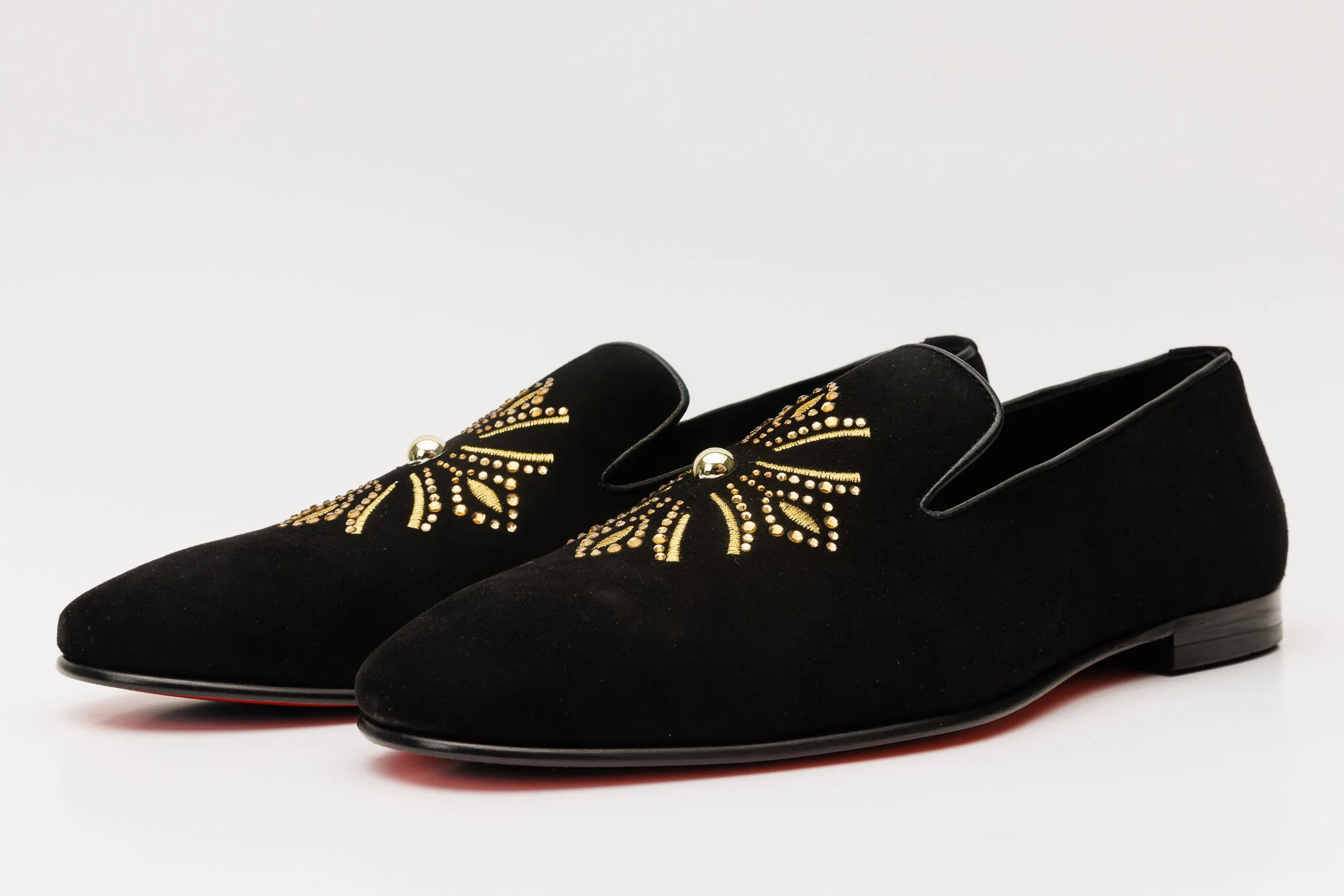 The Lazio Shoe Black Suede Slip-on Loafer Men Shoe Foam-Balance