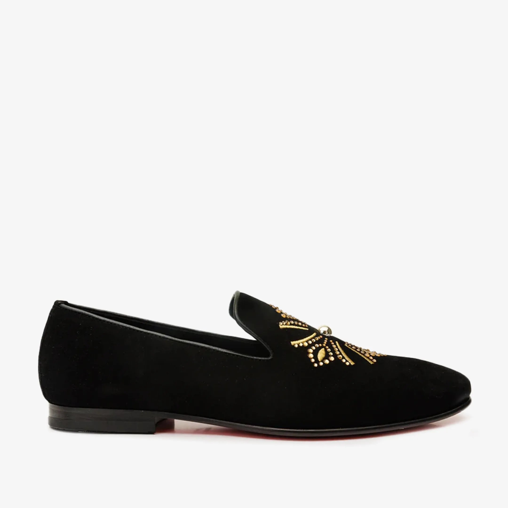 The Lazio Shoe Black Suede Slip-on Loafer Men Shoe Cold Safe
