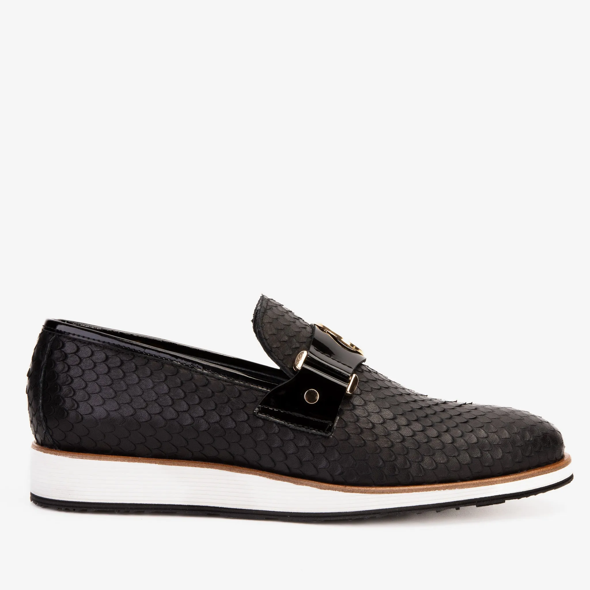 Hybrid style All-day arch support The Legacy Black Leather Men Casual Loafer Shoe