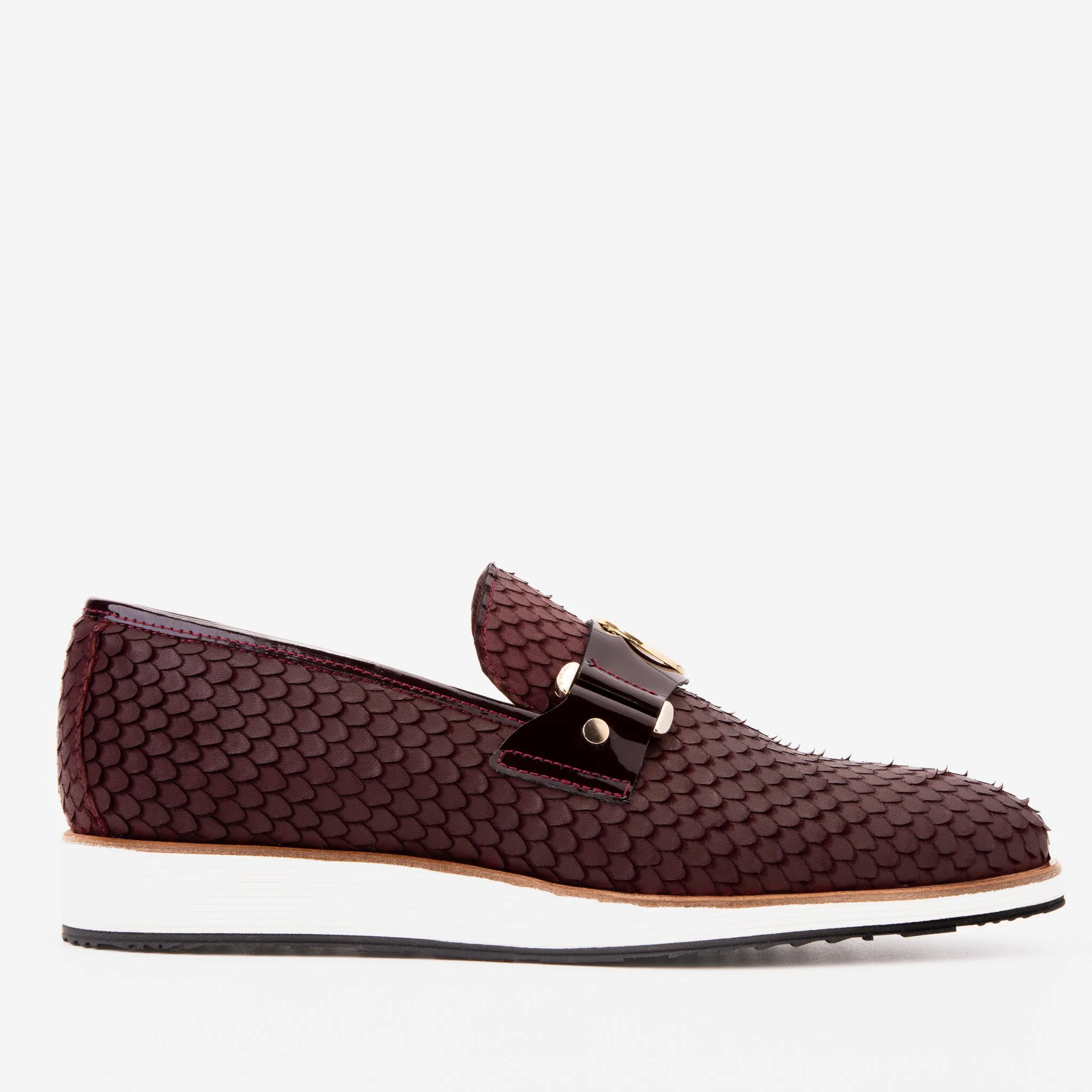 Stone Grip The Legacy Burgundy Leather Men Casual Loafer Shoe