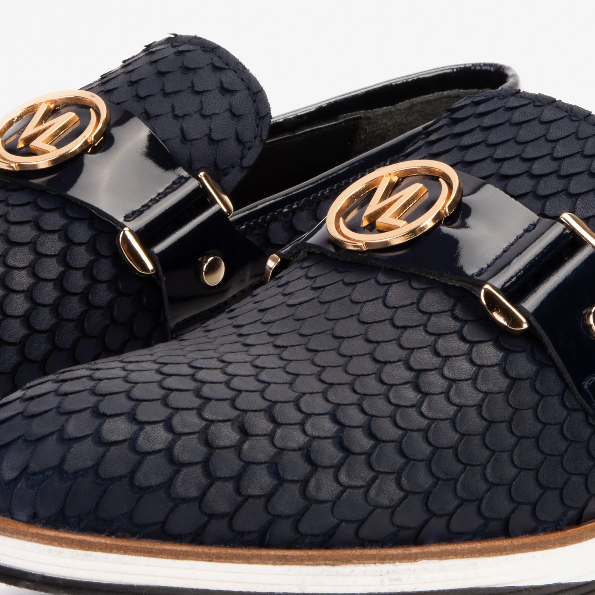The Legacy Navy Blue Leather Men Casual Loafer Shoe Premium
