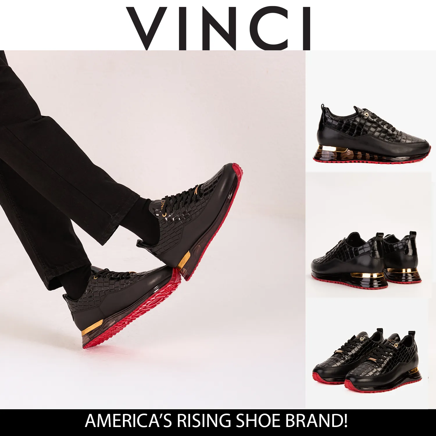 The Marseille Black Leather Men Sneaker Iconic