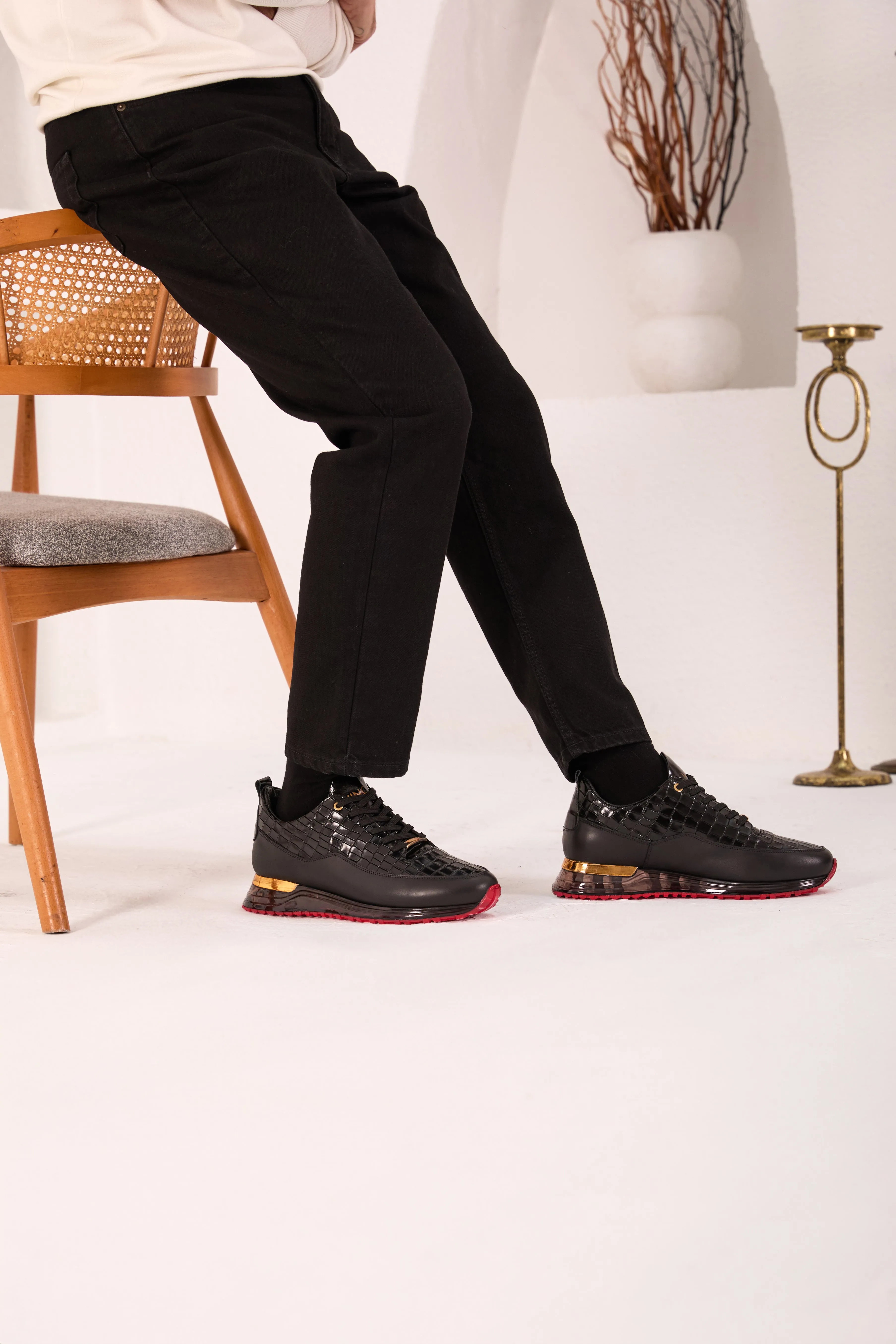 The Marseille Black Leather Men Sneaker Iconic
