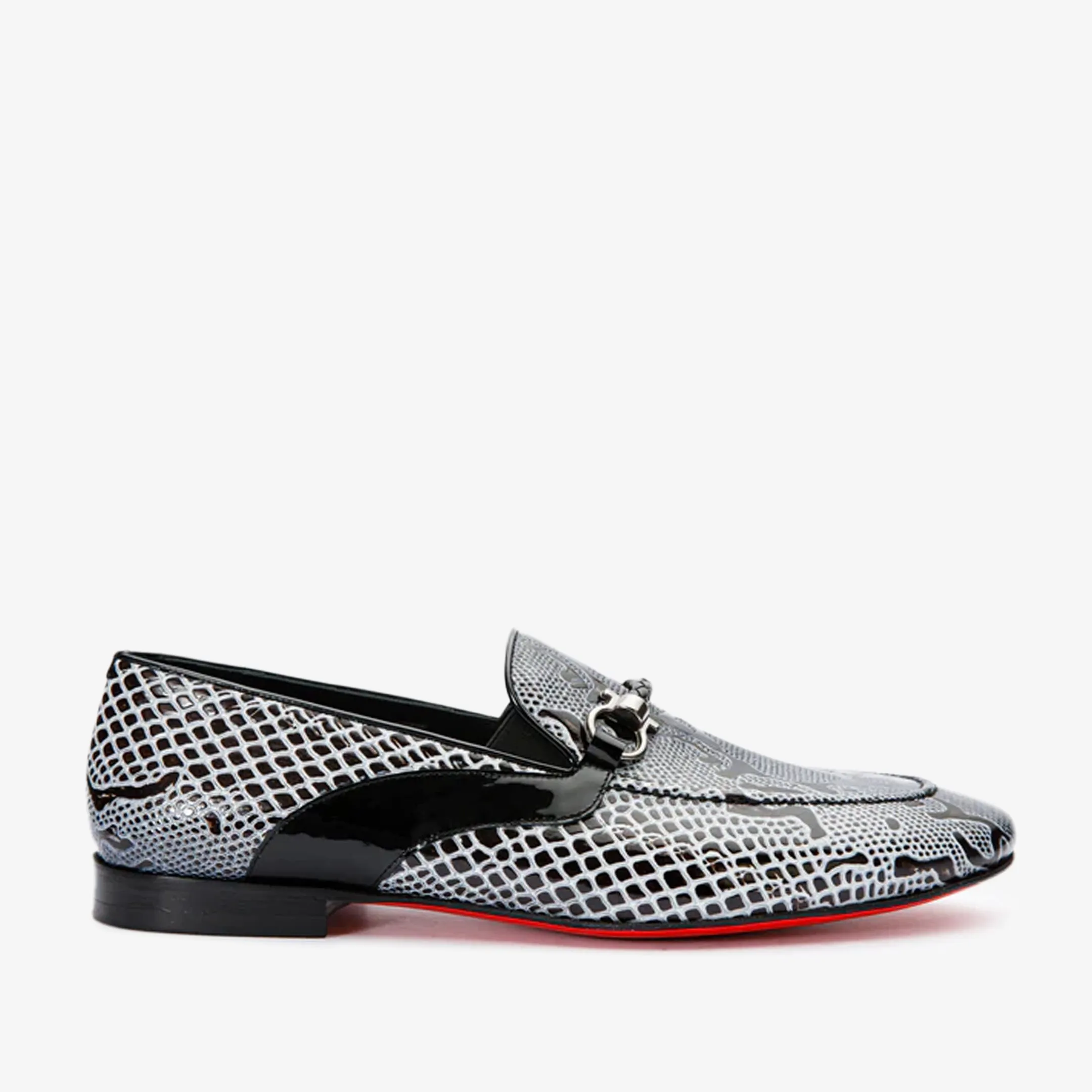 The Milano Black/White Shoe Bit Loafer Men  shoe White Clean