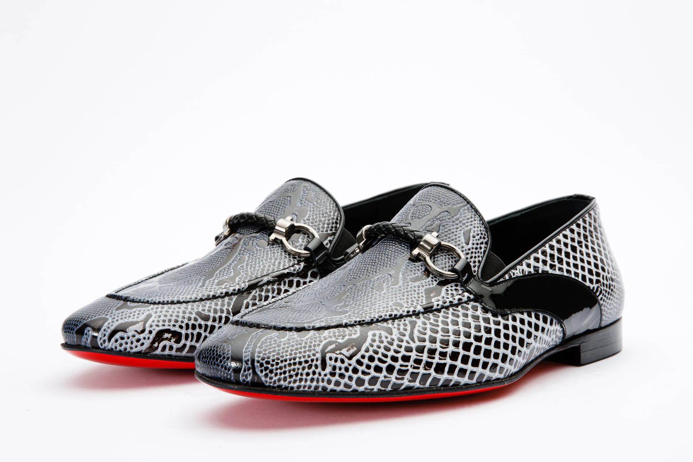 The Milano Black/White Shoe Bit Loafer Men  shoe Retro-Core
