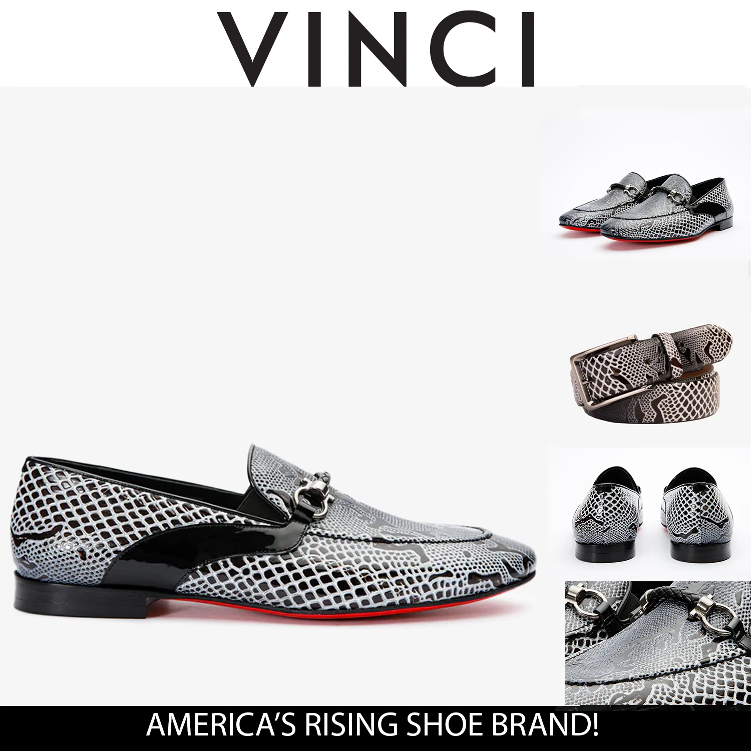 The Milano Black/White Shoe Bit Loafer Men  shoe Retro-Core