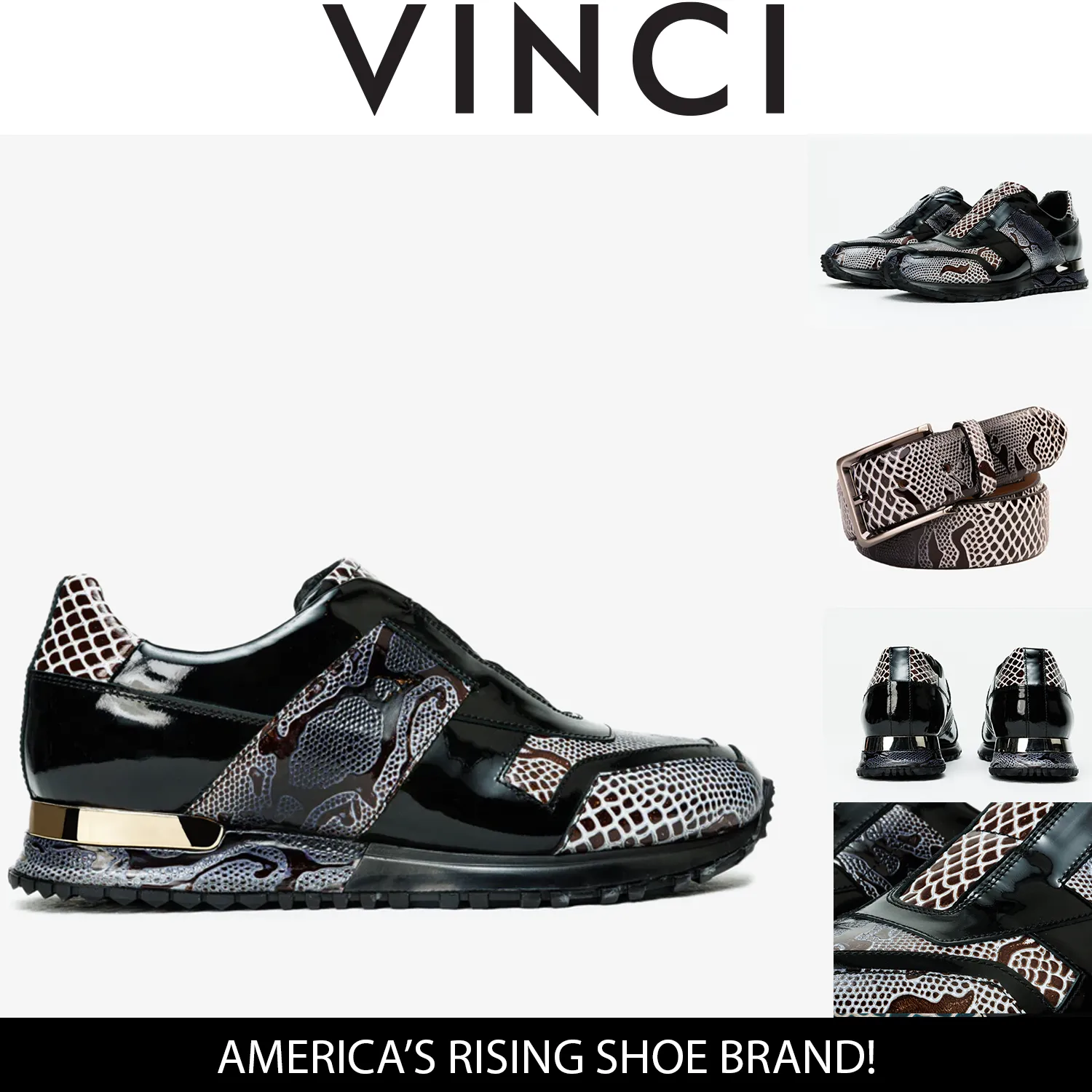 The Milano Snk Black & White Leather Men Sneaker Cool-Tone