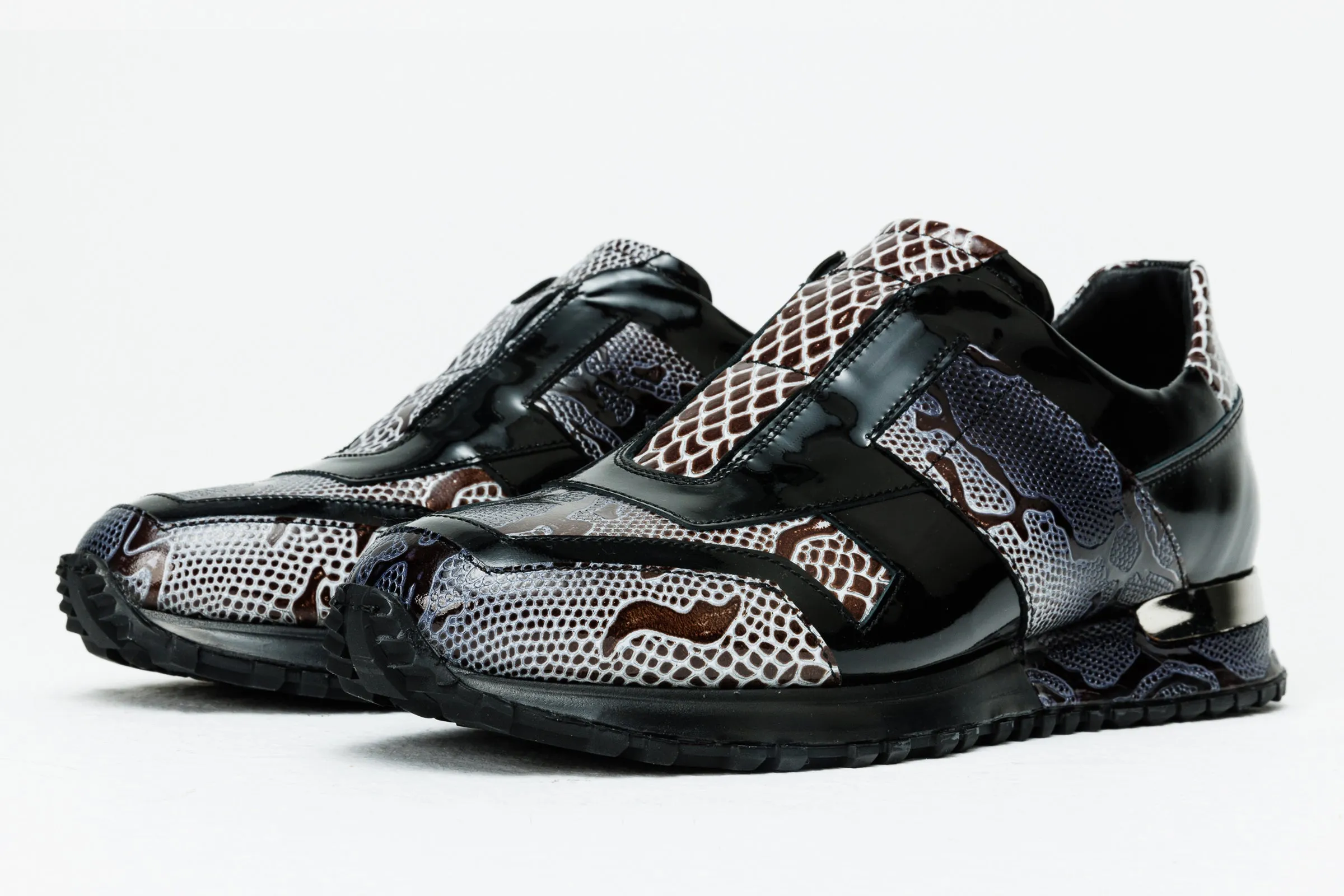 The Milano Snk Black & White Leather Men Sneaker Cool-Tone