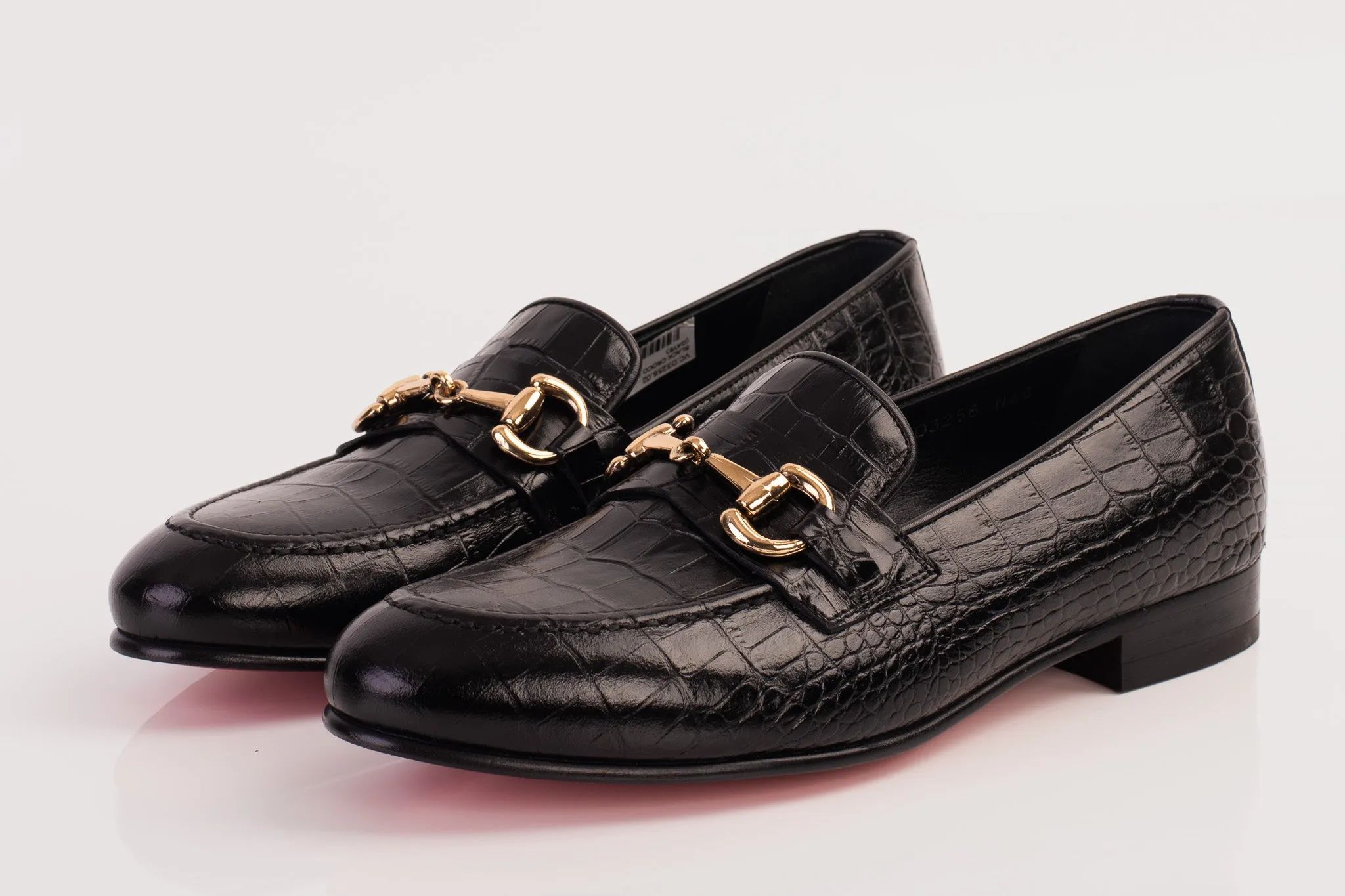 The Monaco Black Leather Men Shoe Bit Loafer Track-Ready